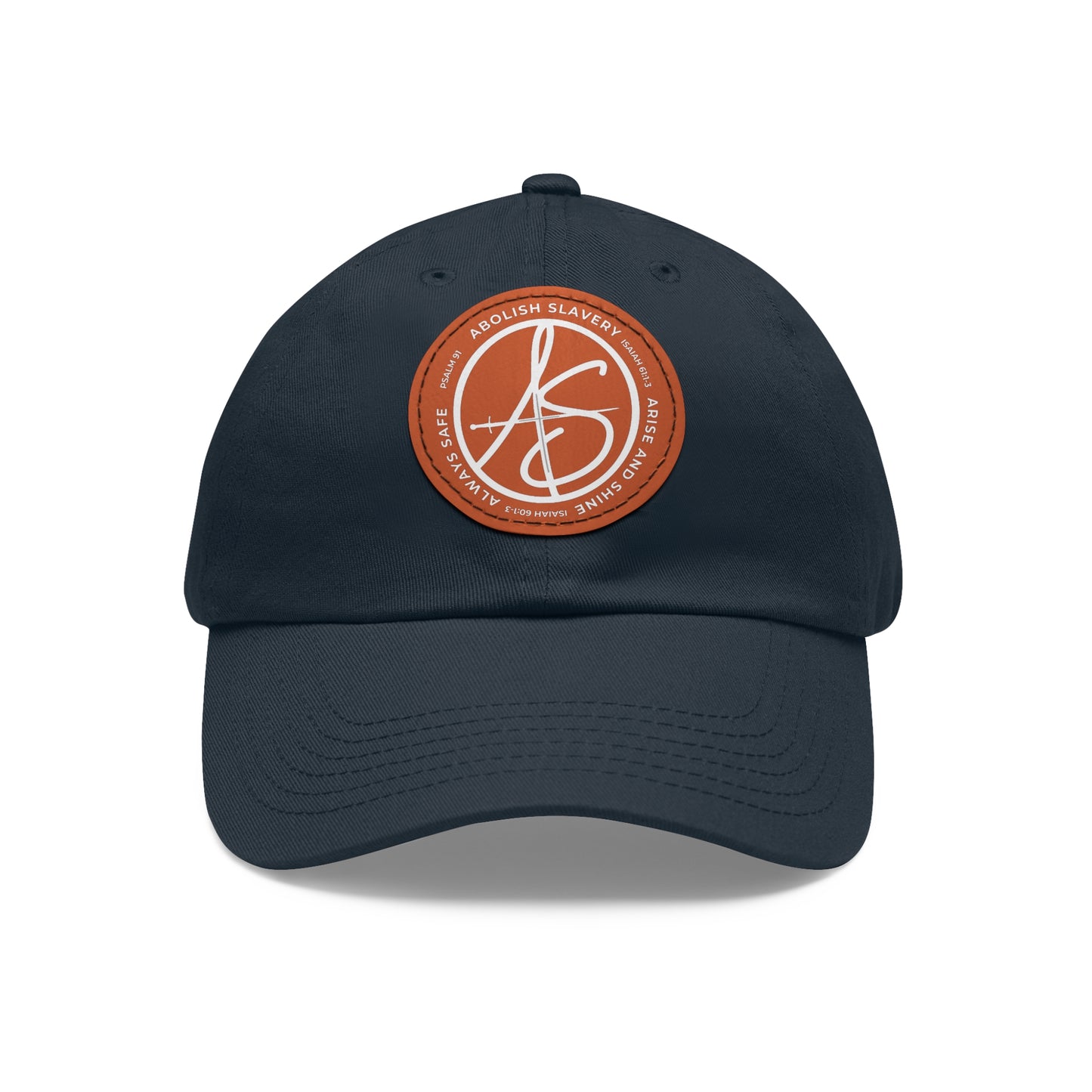 AS Logo Dad Hat with Leather Patch (Round)