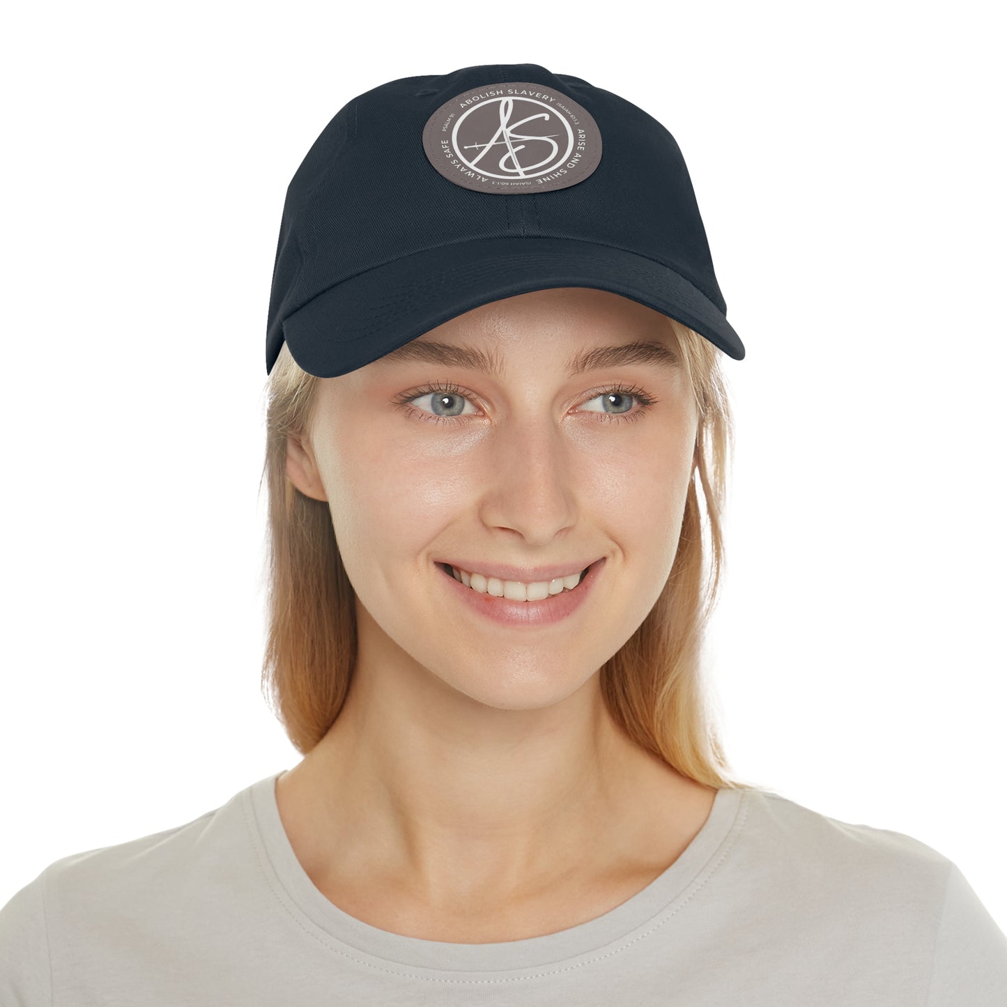 AS Logo Dad Hat with Leather Patch (Round)