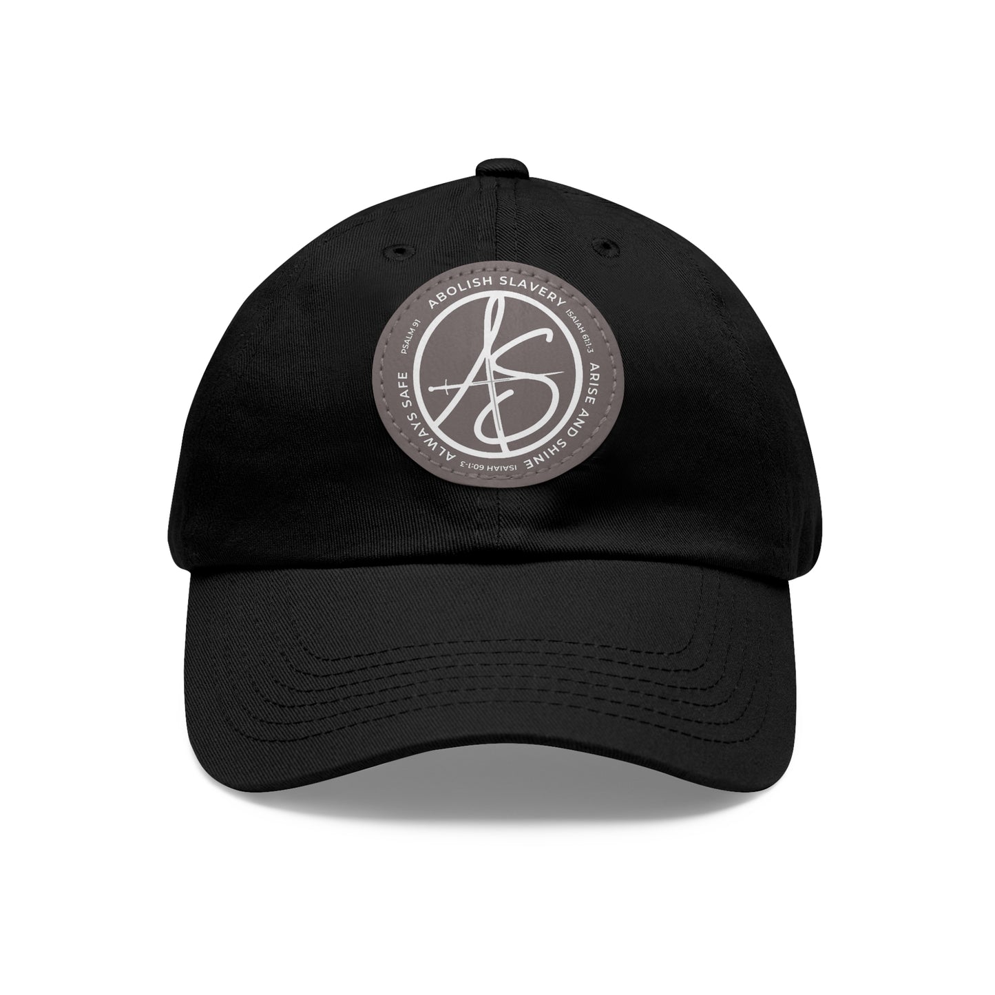 AS Logo Dad Hat with Leather Patch (Round)
