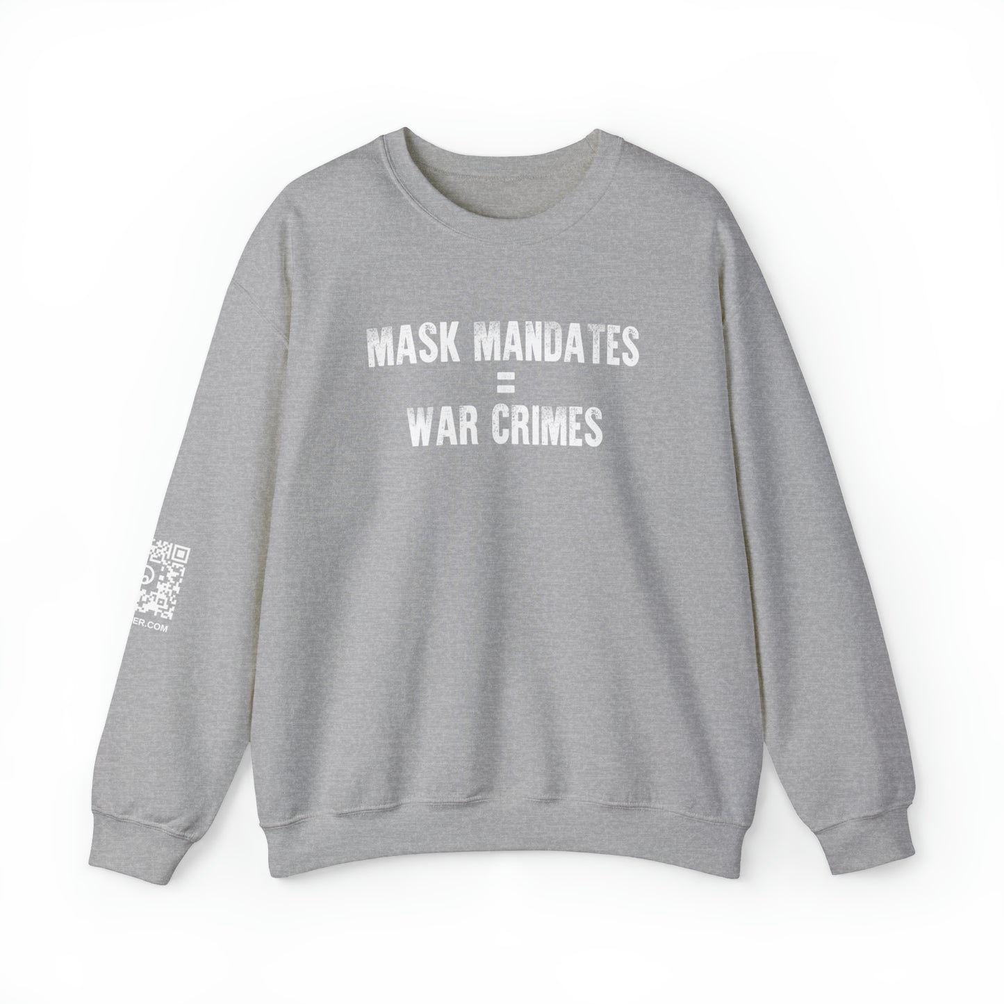 Mask Mandates = War Crimes Unisex Heavy Blend™ Crewneck Sweatshirt