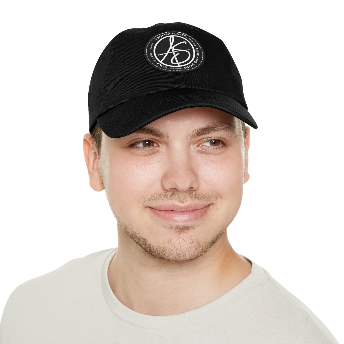 AS Logo Dad Hat with Leather Patch (Round)