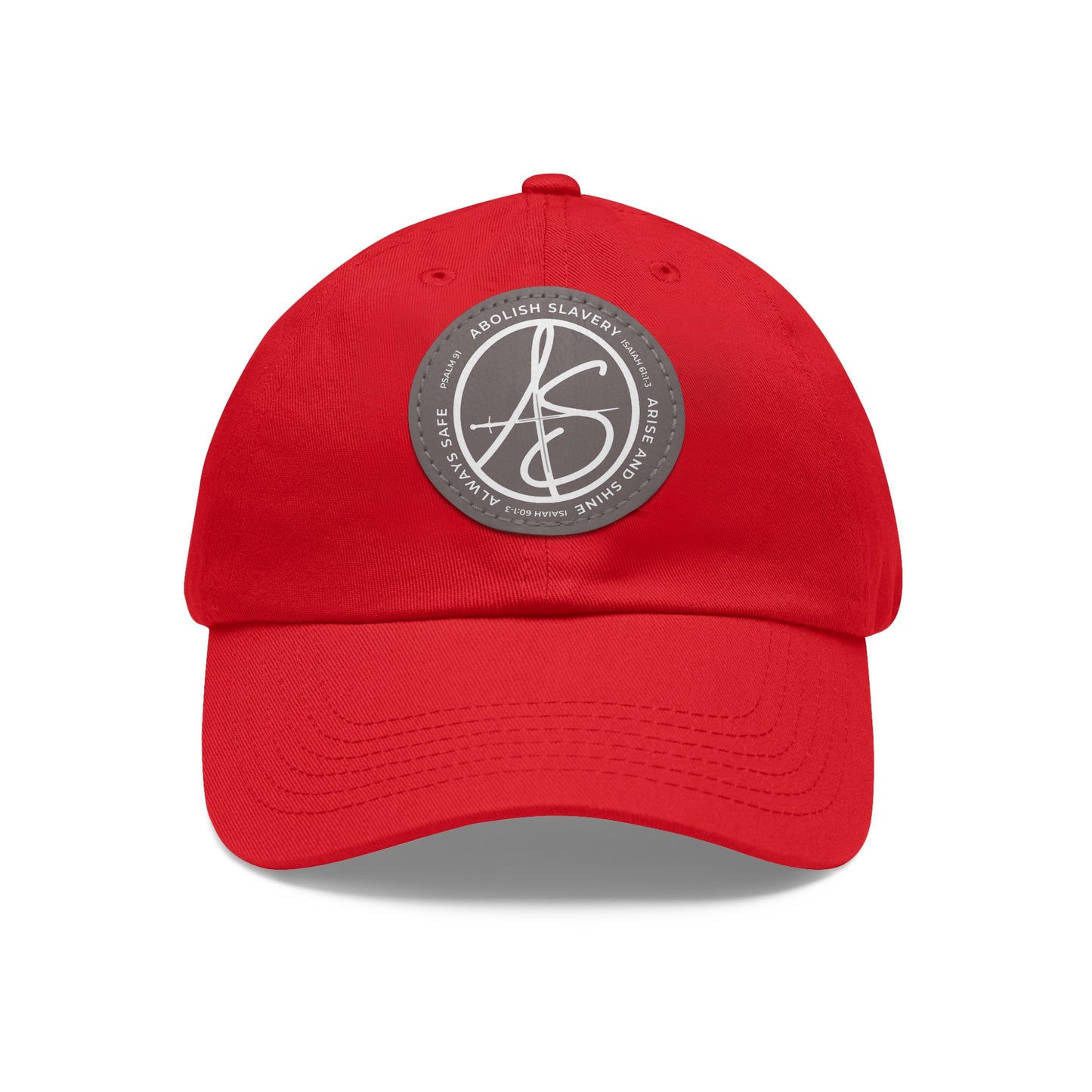 AS Logo Dad Hat with Leather Patch (Round)