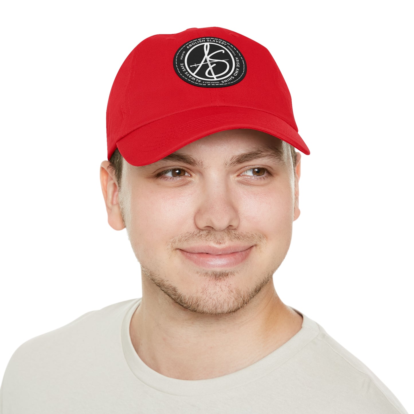 AS Logo Dad Hat with Leather Patch (Round)