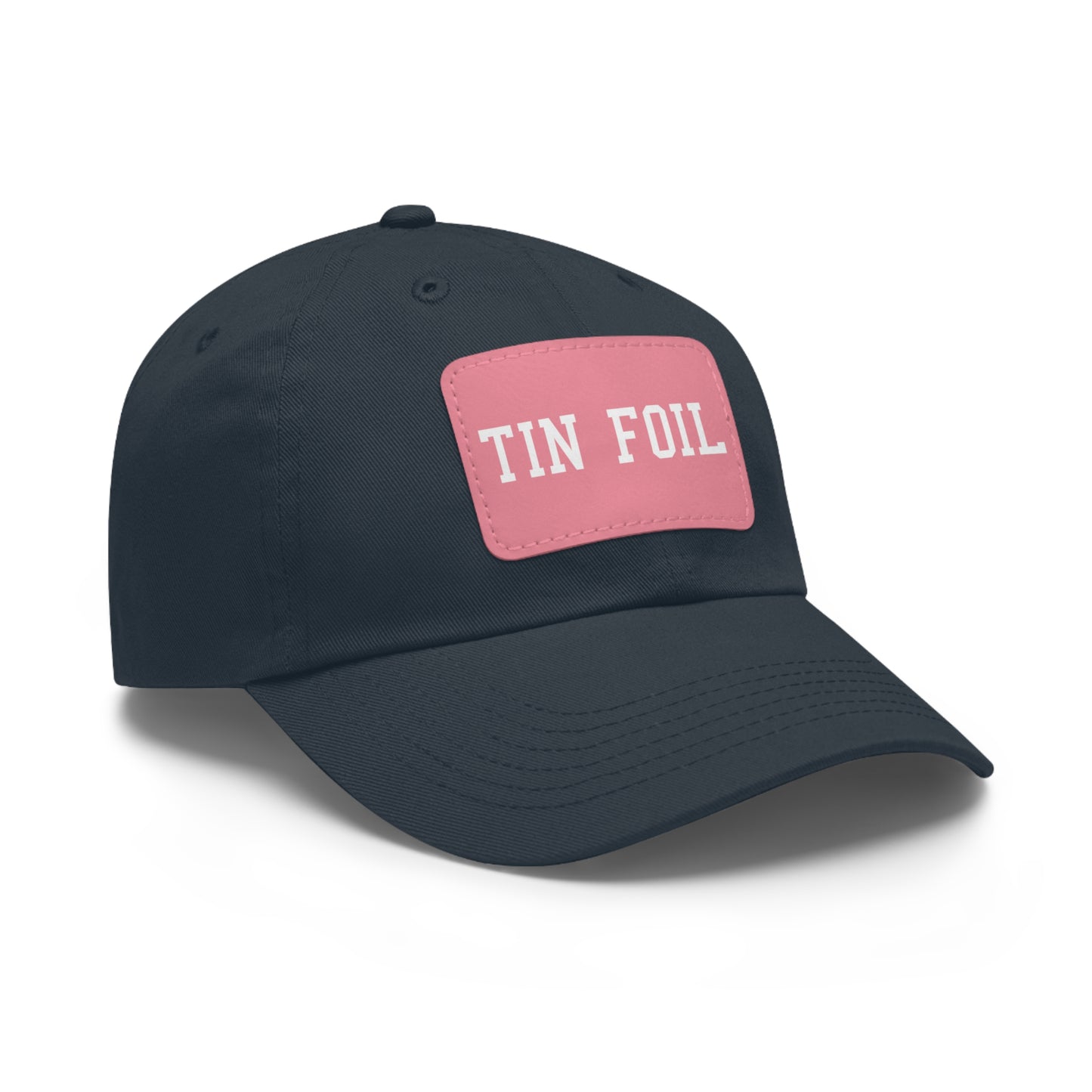 Tin Foil Dad Hat with Leather Patch (Rectangle)