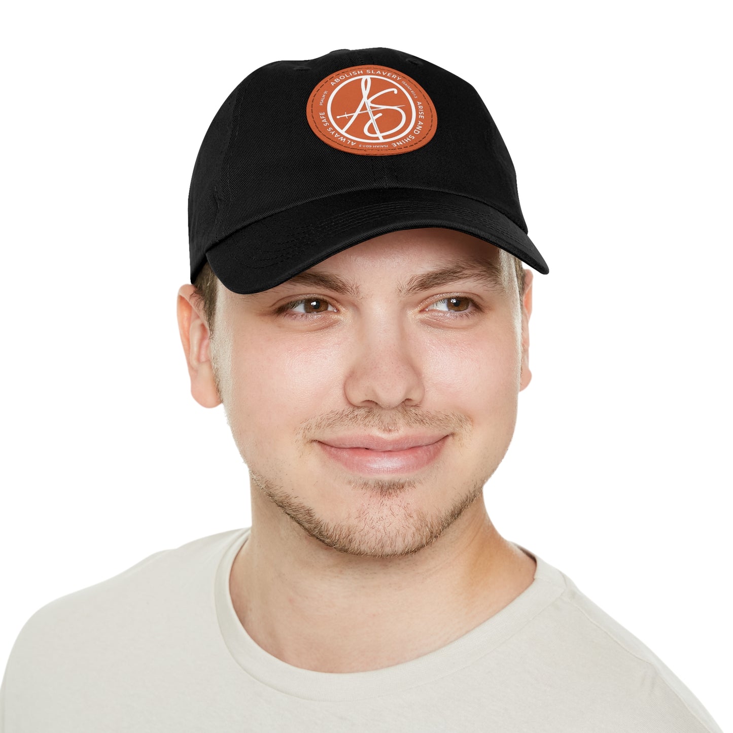 AS Logo Dad Hat with Leather Patch (Round)