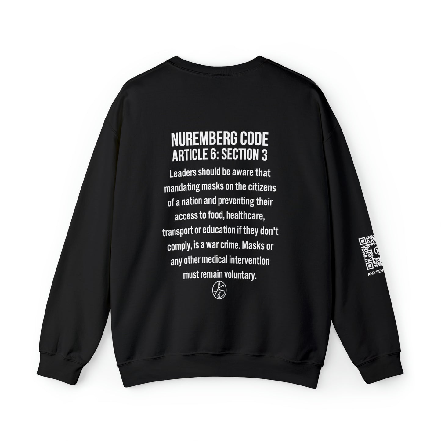 Mask Mandates = War Crimes Unisex Heavy Blend™ Crewneck Sweatshirt