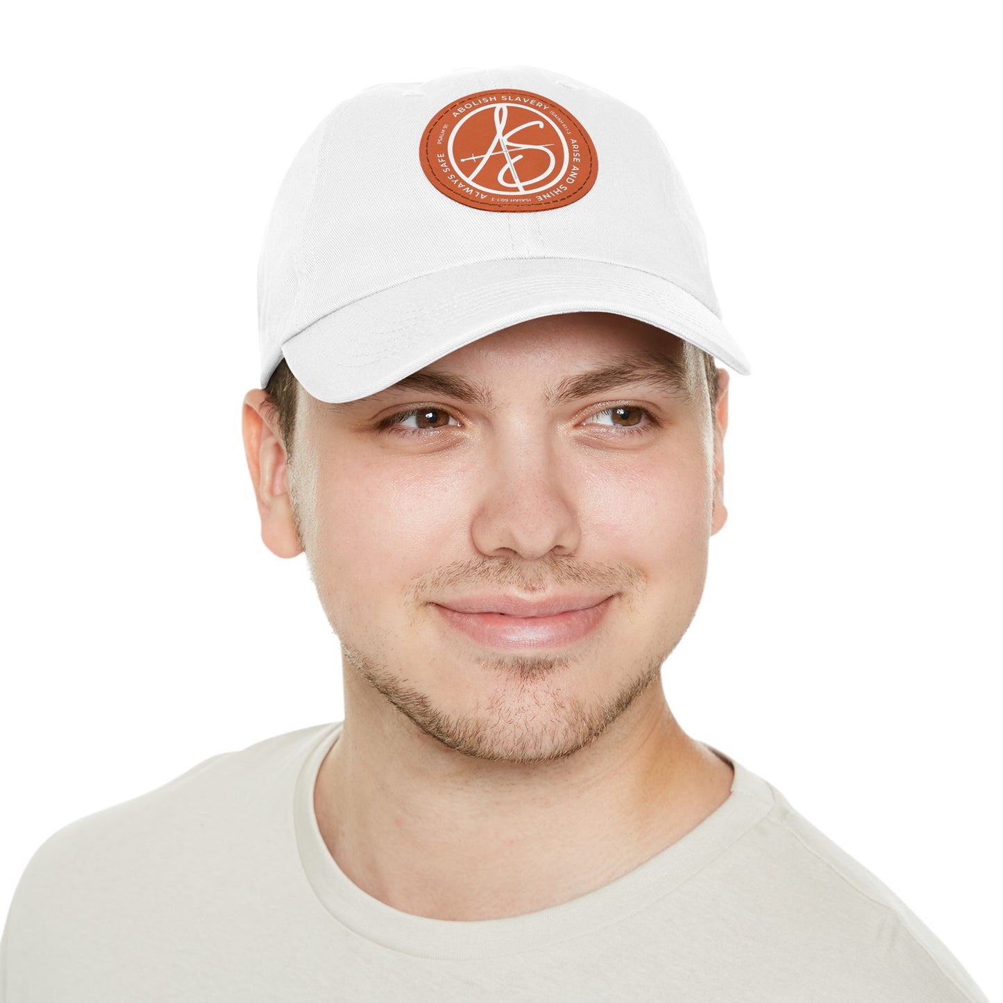 AS Logo Dad Hat with Leather Patch (Round)