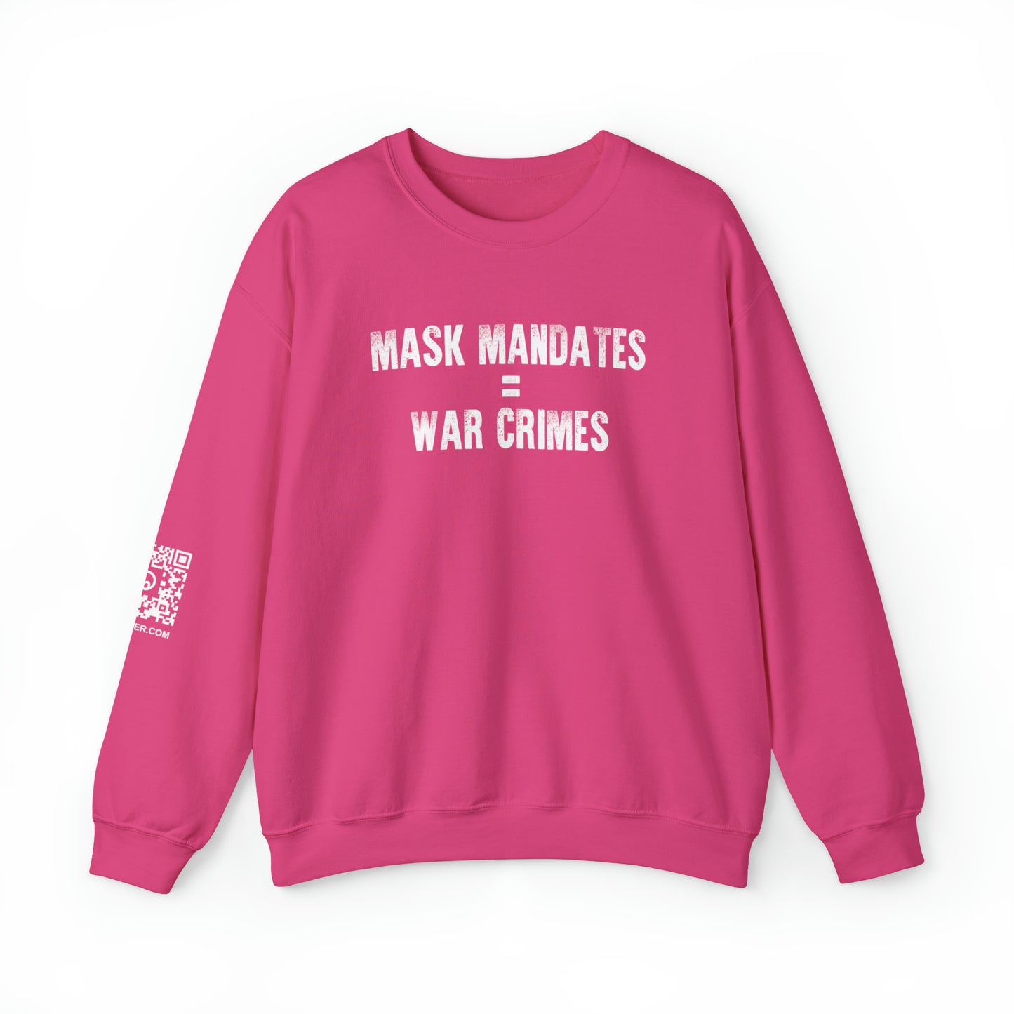 Mask Mandates = War Crimes Unisex Heavy Blend™ Crewneck Sweatshirt