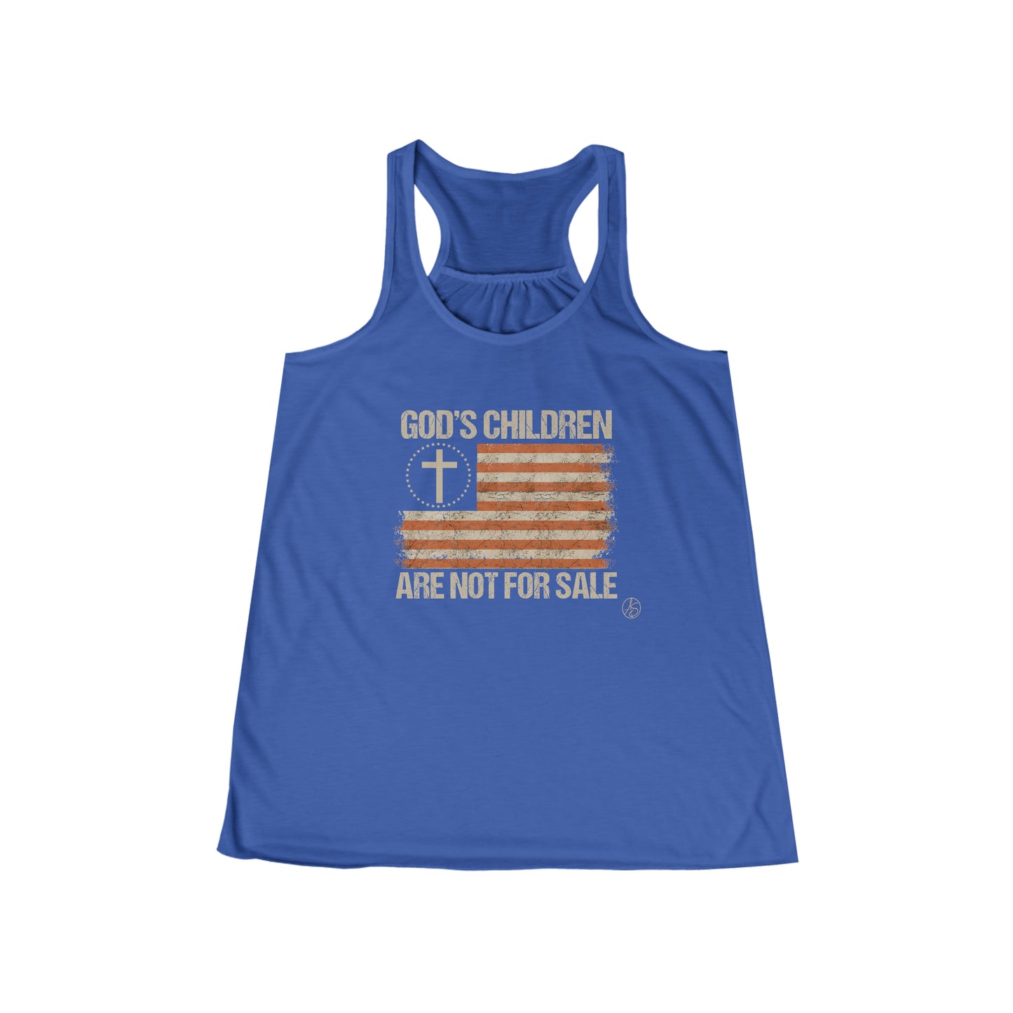 God’s Children Are Not For Sale Women's Flowy Racerback Tank