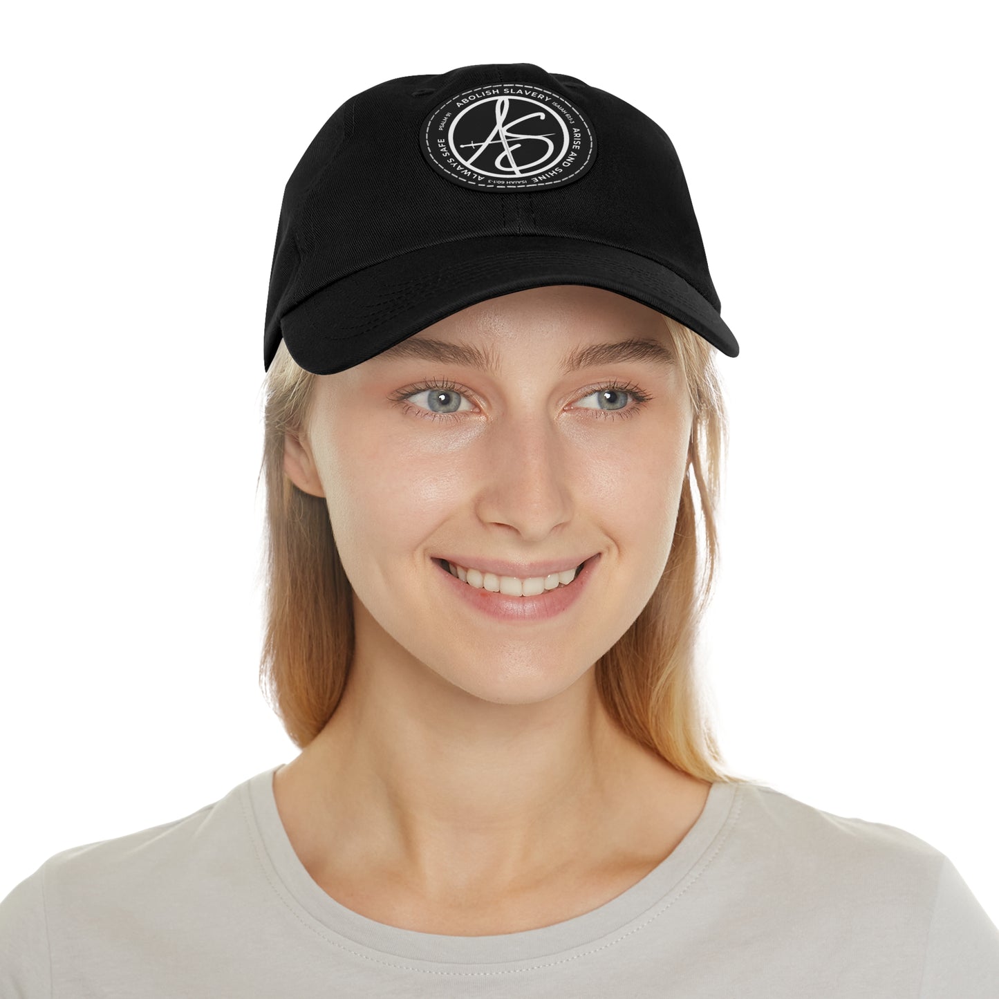 AS Logo Dad Hat with Leather Patch (Round)