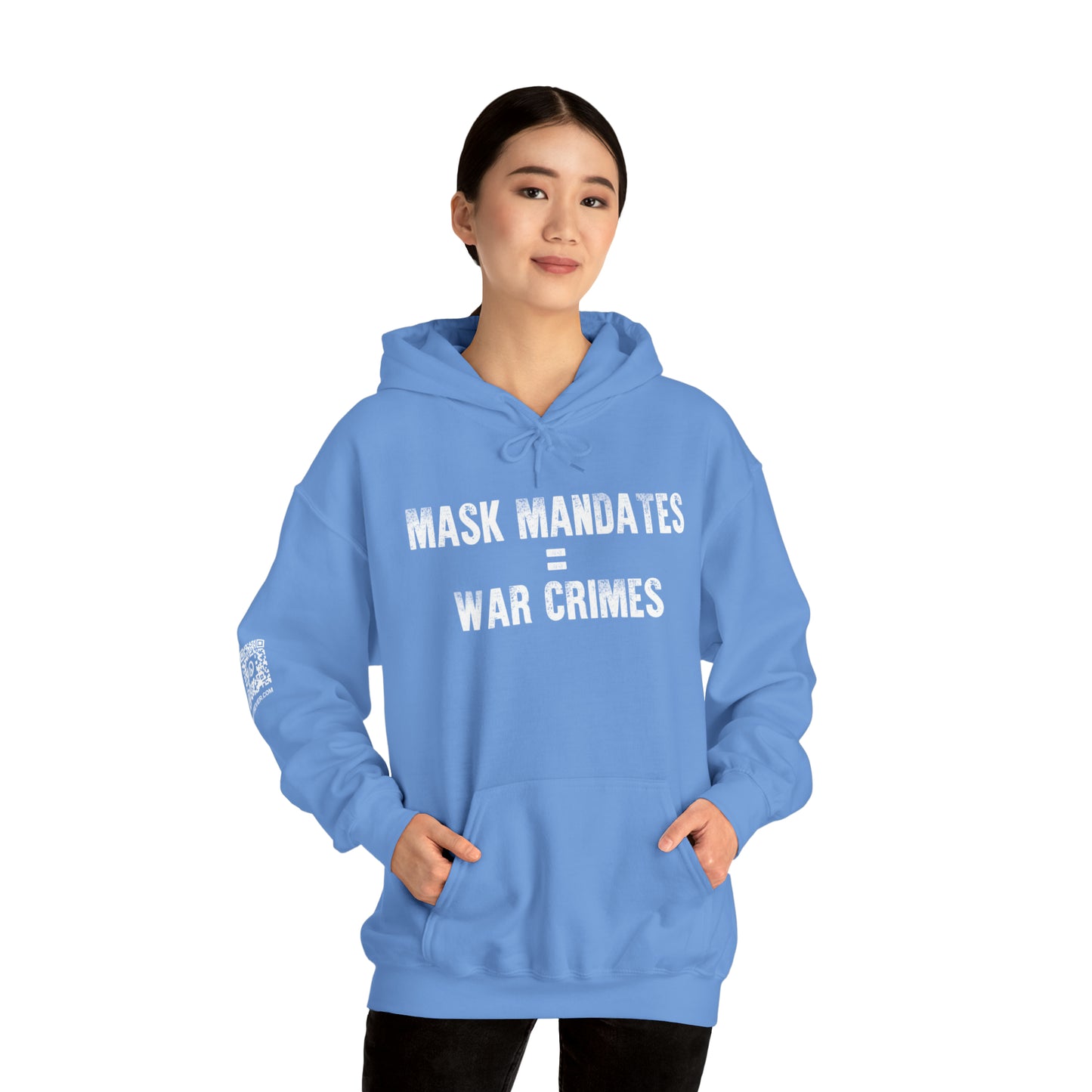 Mask Mandates = War Crimes Unisex Heavy Blend™ Hooded Sweatshirt