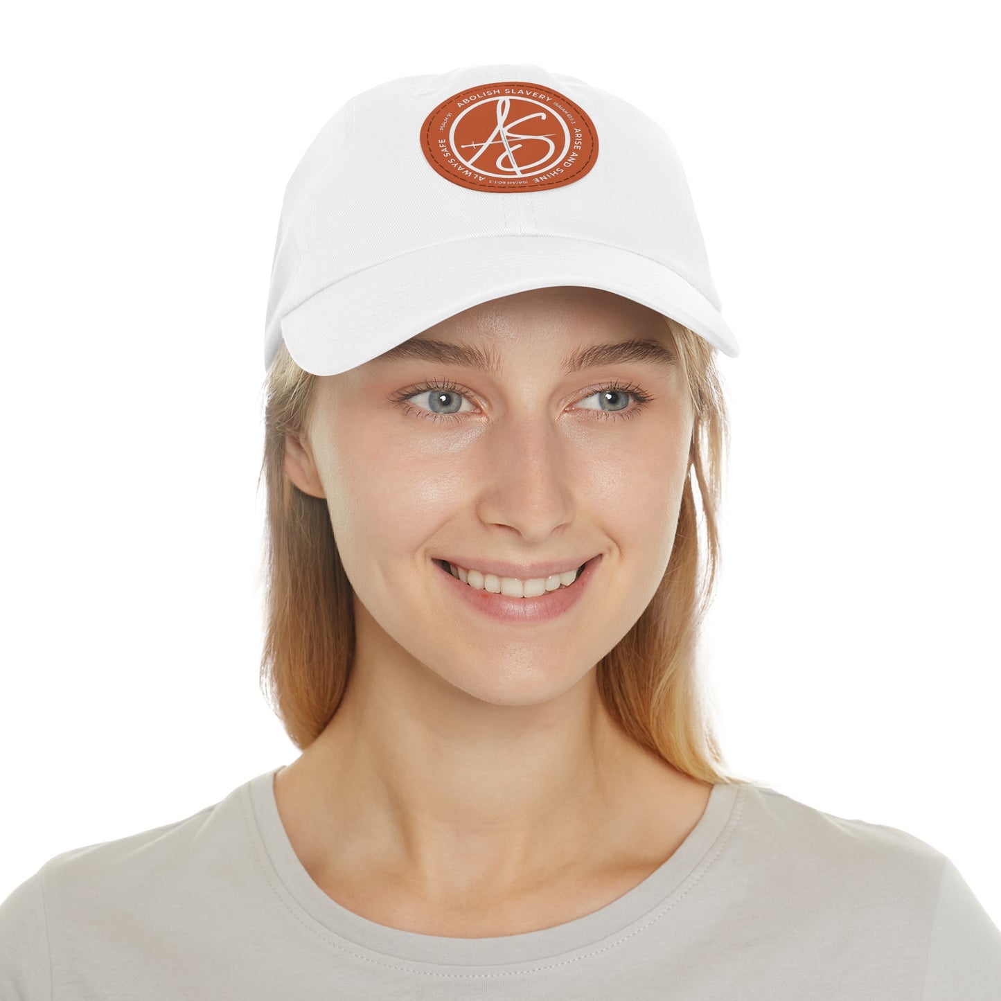 AS Logo Dad Hat with Leather Patch (Round)