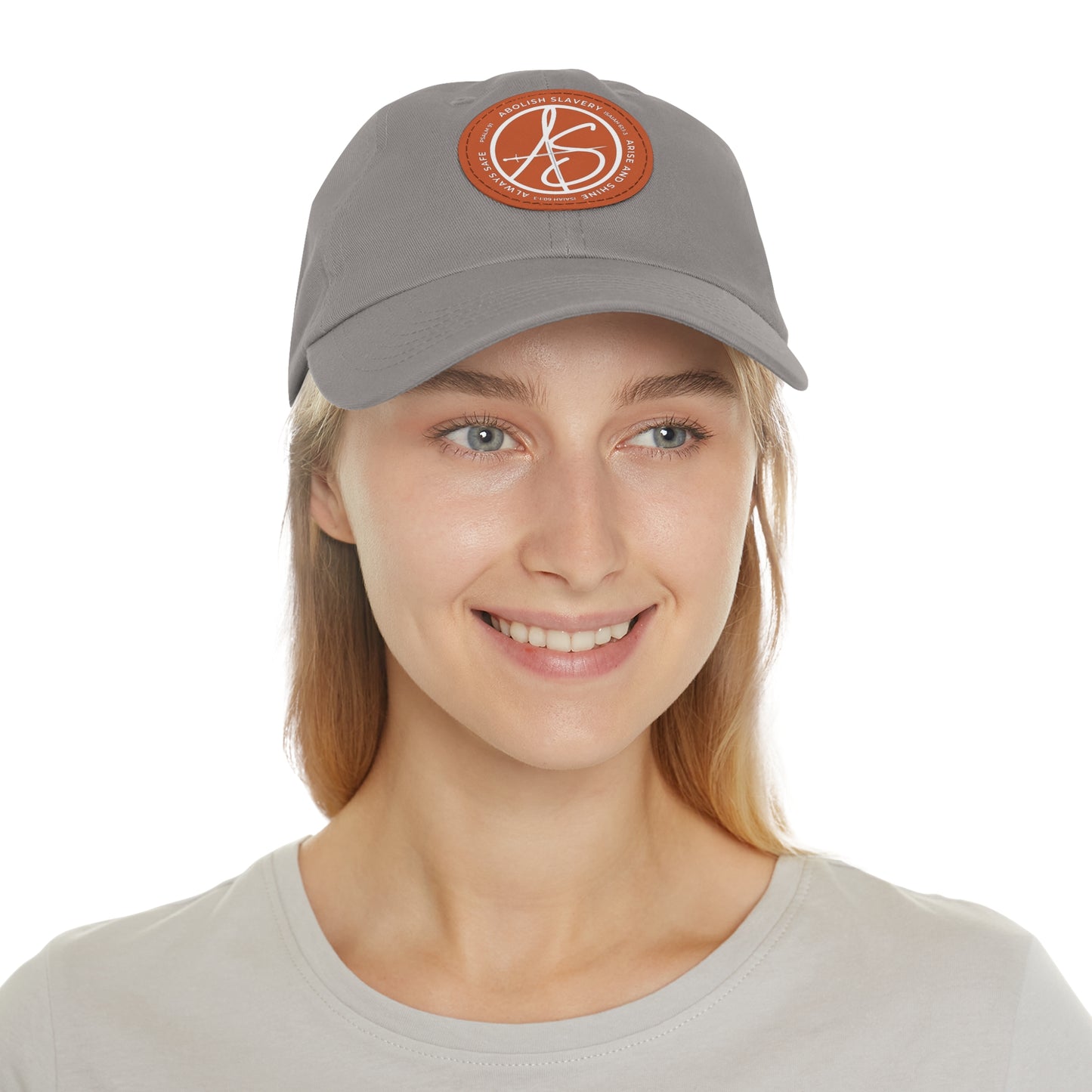 AS Logo Dad Hat with Leather Patch (Round)