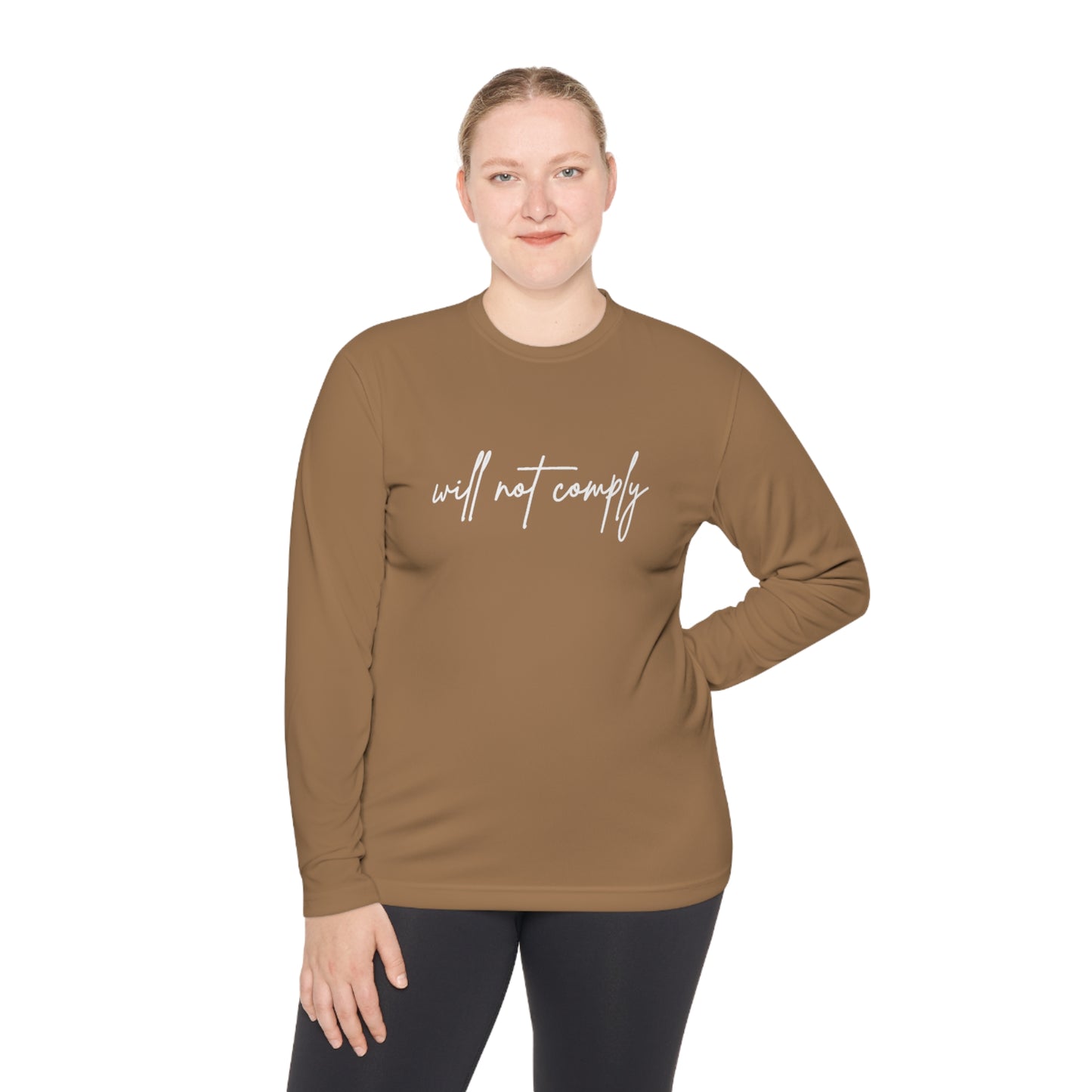 Will Not Comply Unisex Lightweight Long Sleeve Tee