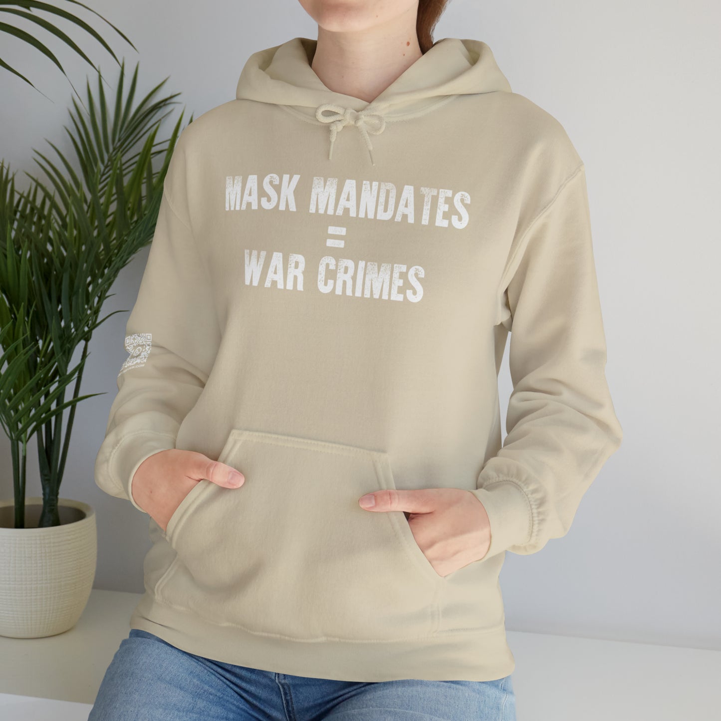 Mask Mandates = War Crimes Unisex Heavy Blend™ Hooded Sweatshirt