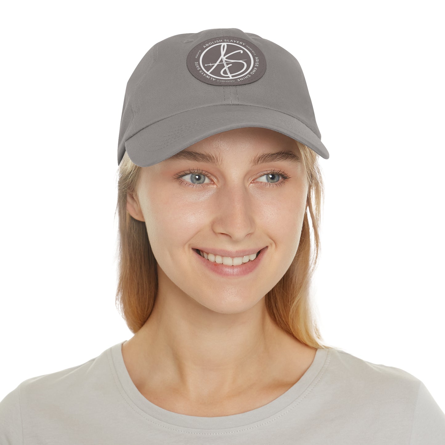 AS Logo Dad Hat with Leather Patch (Round)