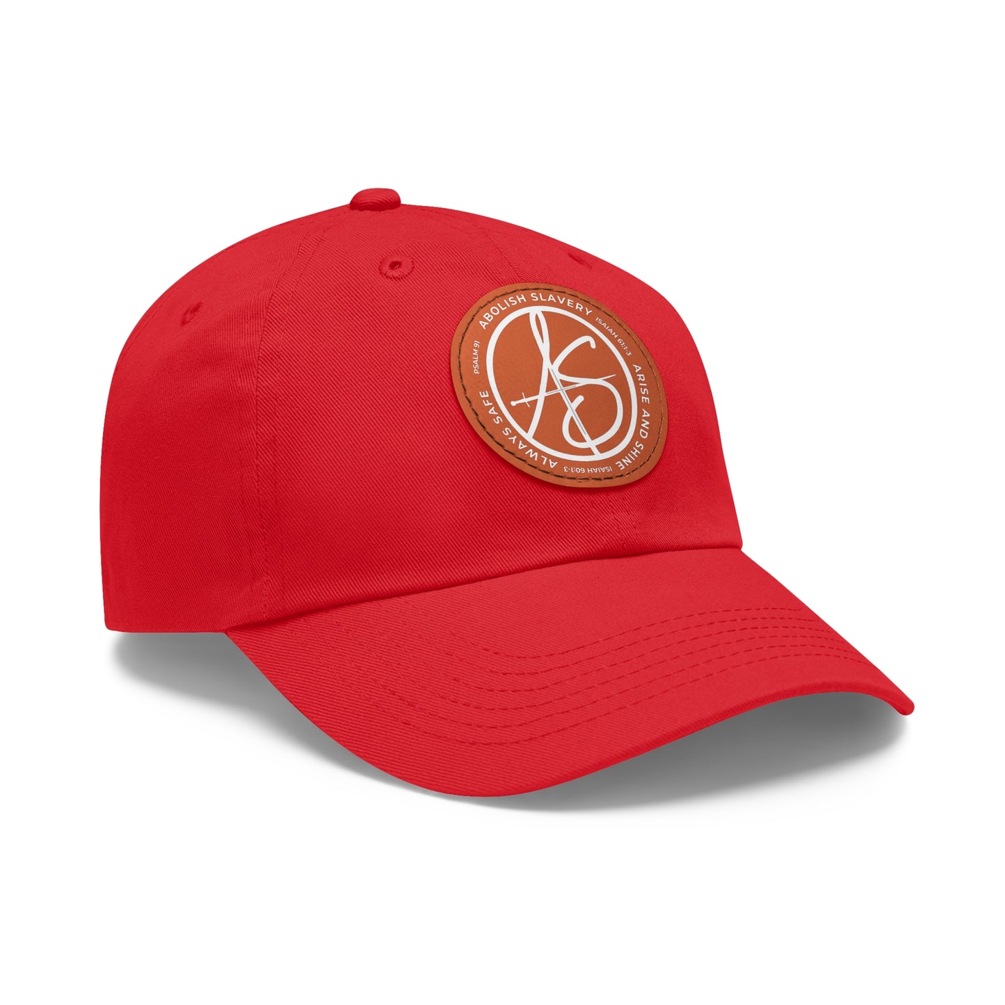 AS Logo Dad Hat with Leather Patch (Round)