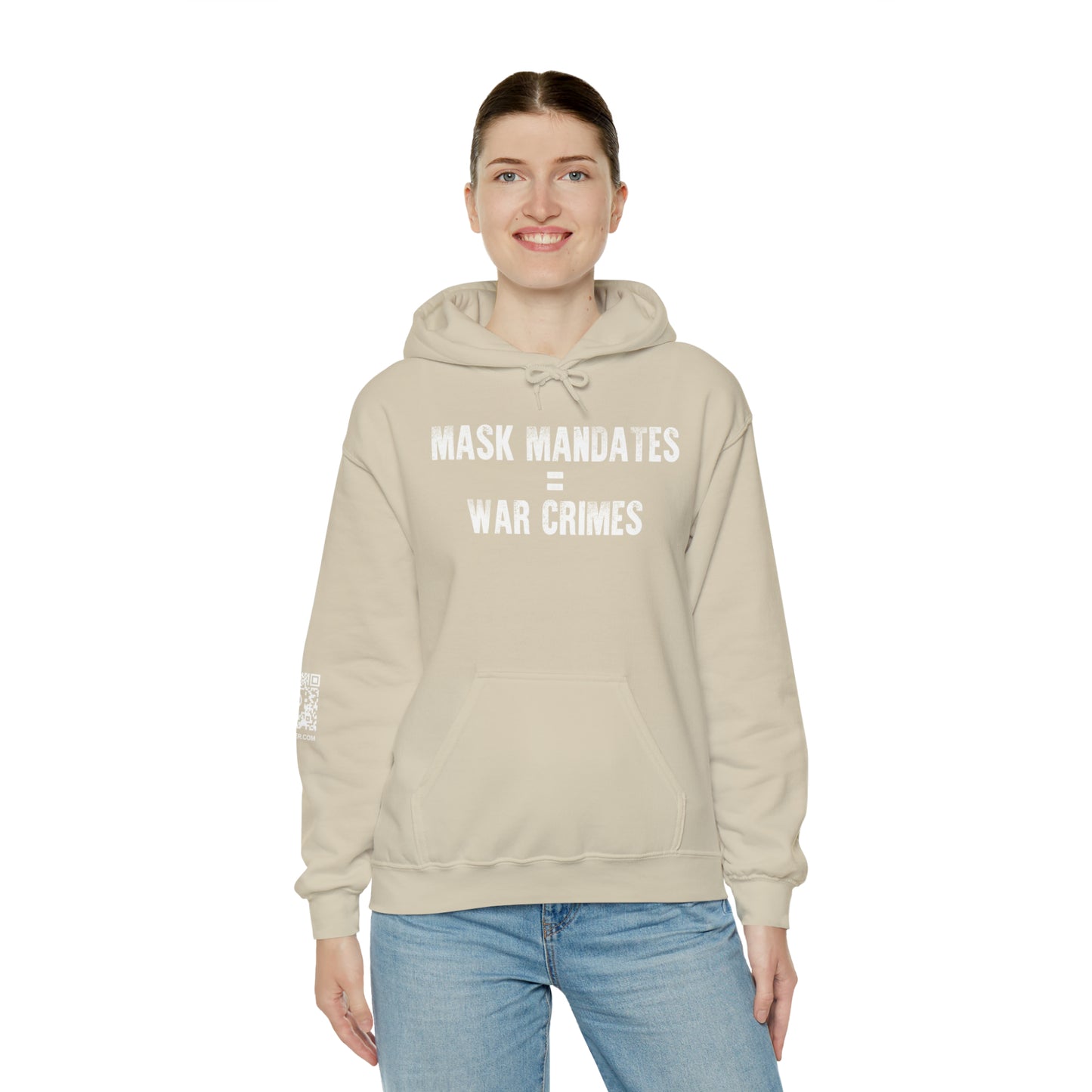 Mask Mandates = War Crimes Unisex Heavy Blend™ Hooded Sweatshirt
