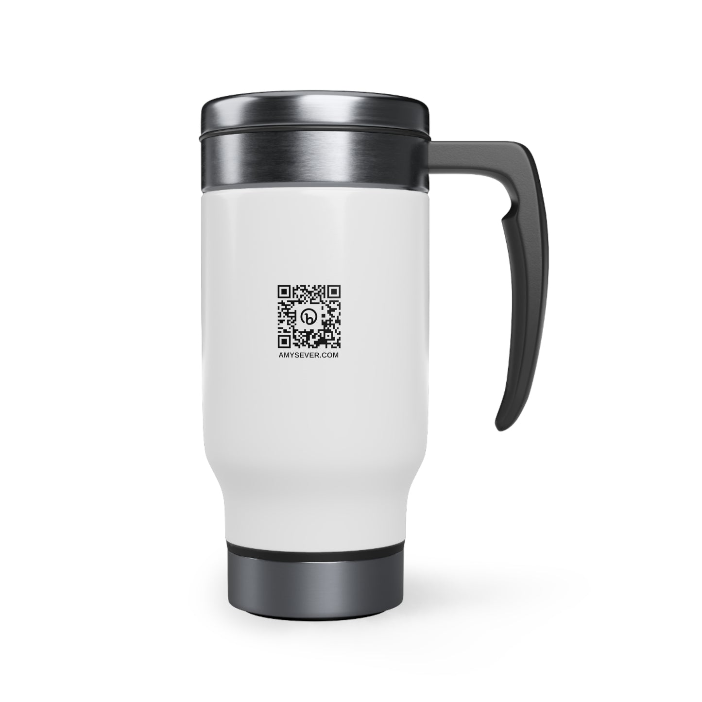 AS Logo Stainless Steel Travel Mug with Handle, 14oz