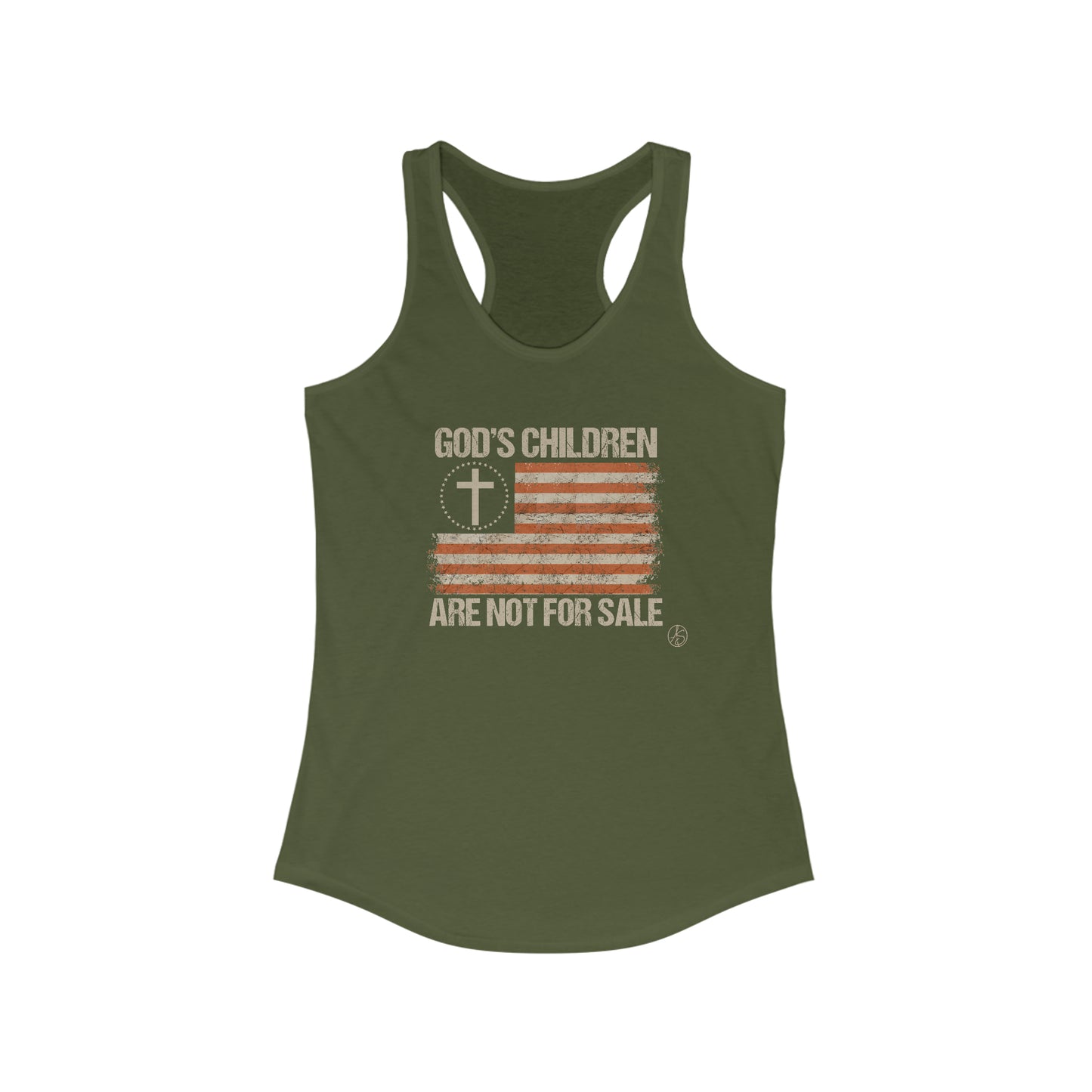 God’s Children Are Not For Sale Women's Ideal Racerback Tank