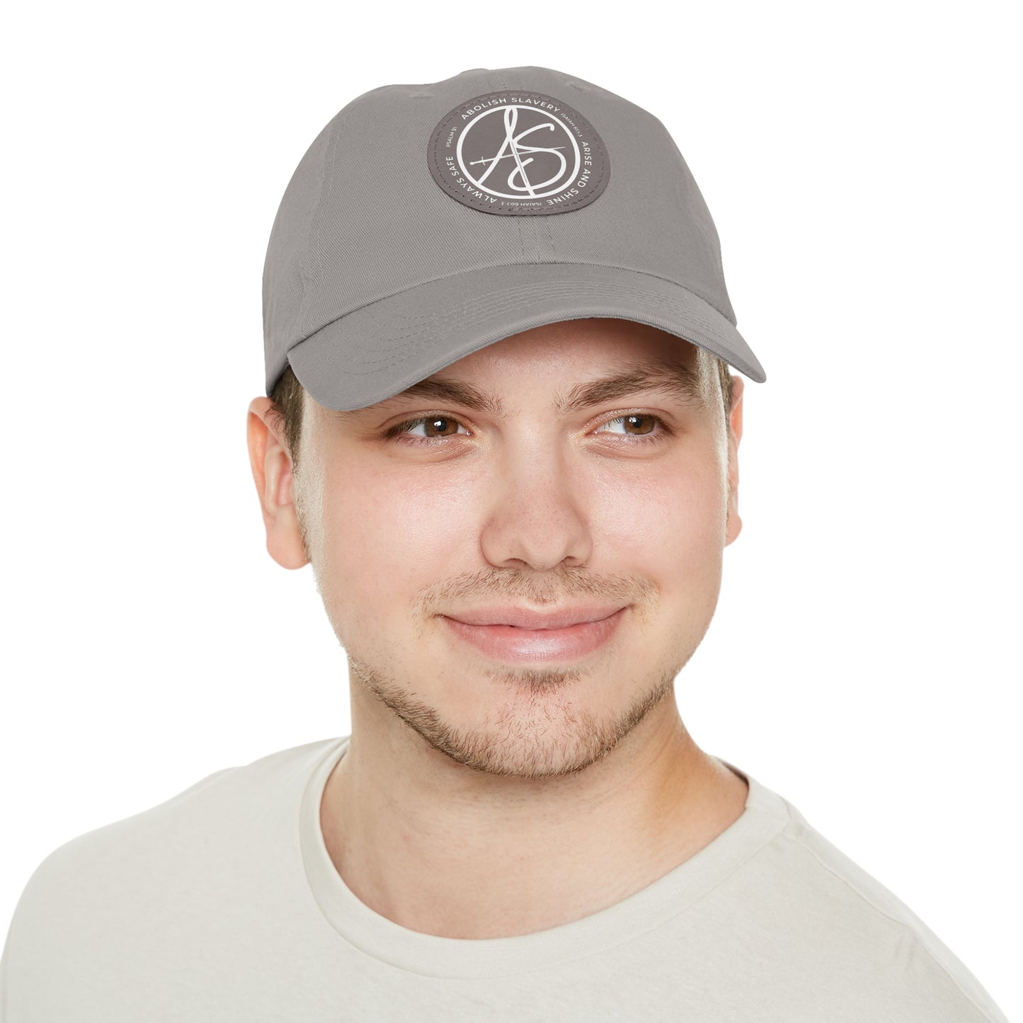 AS Logo Dad Hat with Leather Patch (Round)