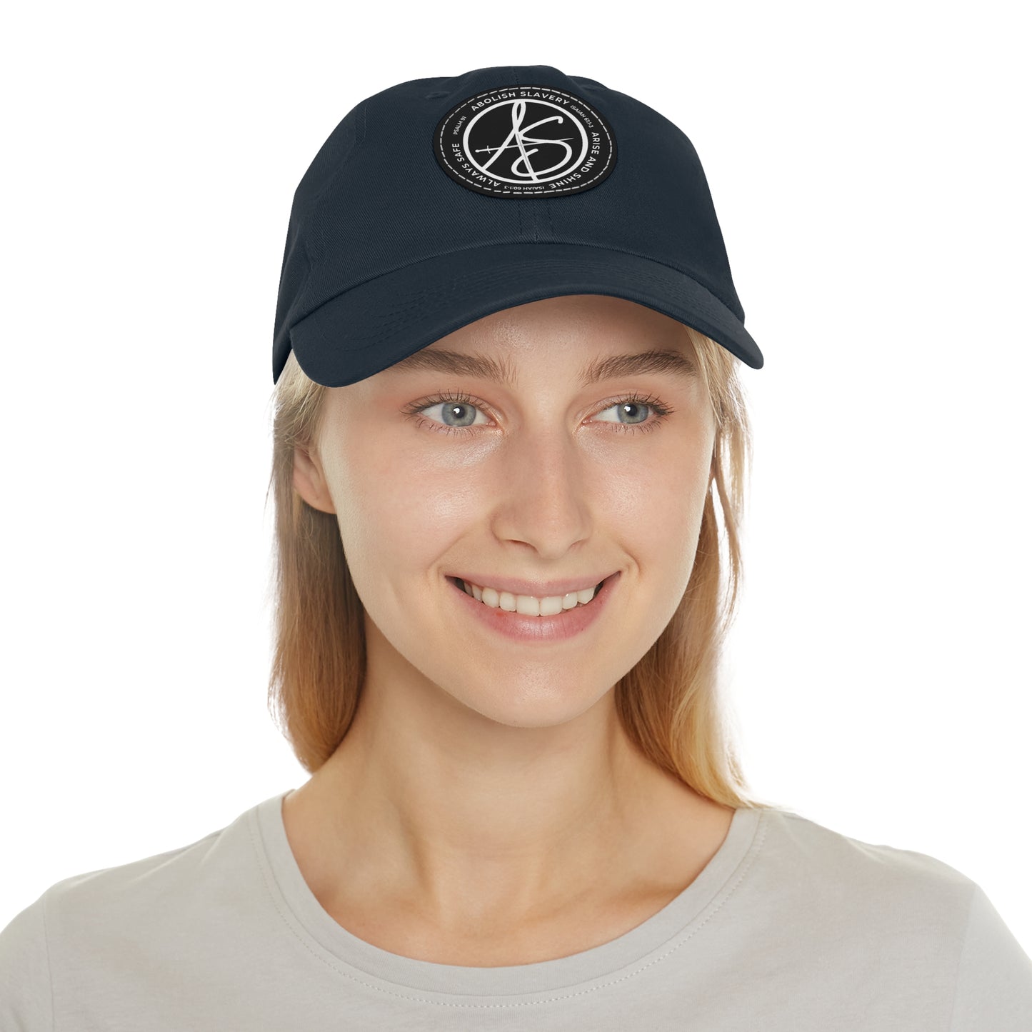 AS Logo Dad Hat with Leather Patch (Round)