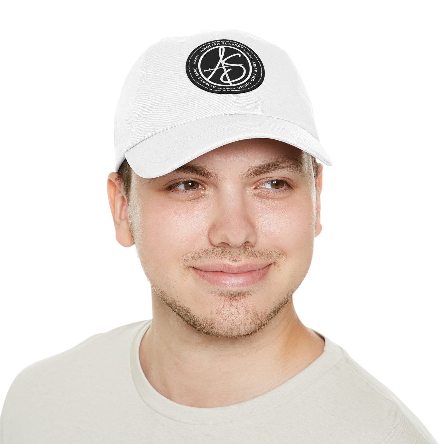 AS Logo Dad Hat with Leather Patch (Round)