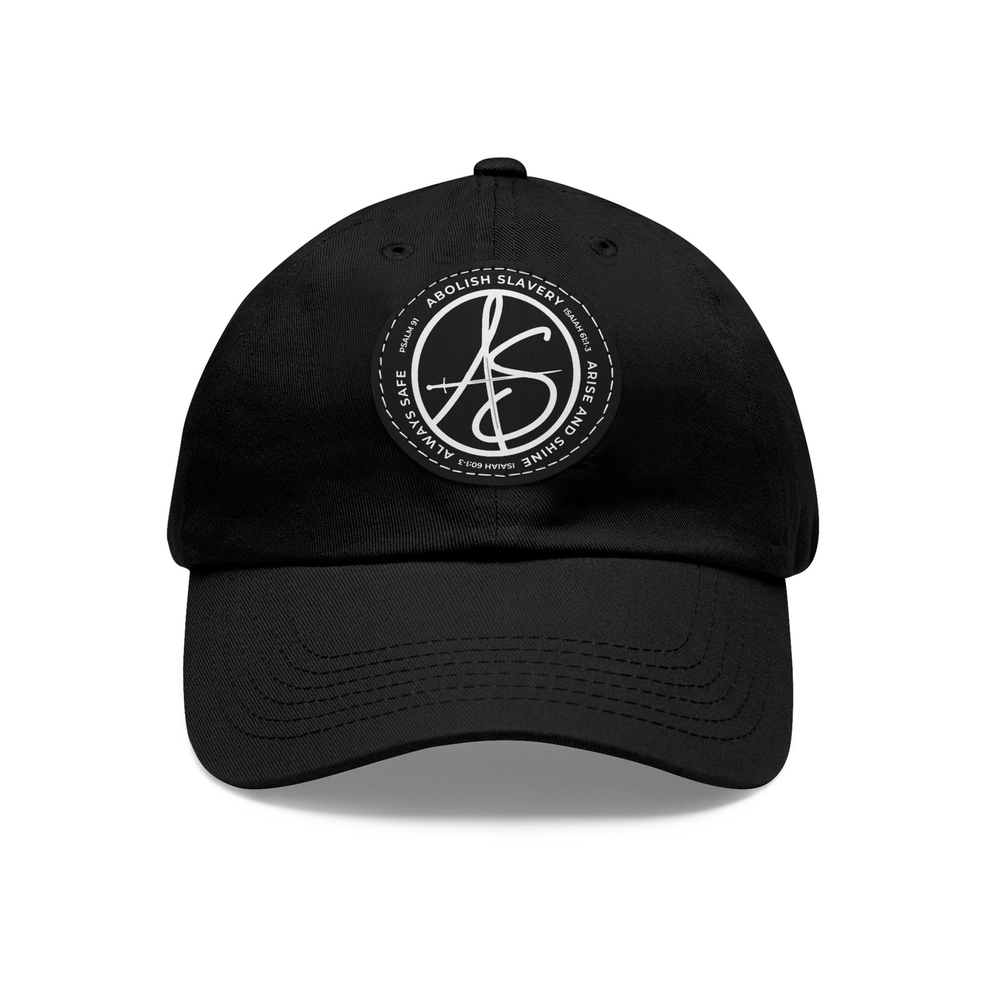 AS Logo Dad Hat with Leather Patch (Round)