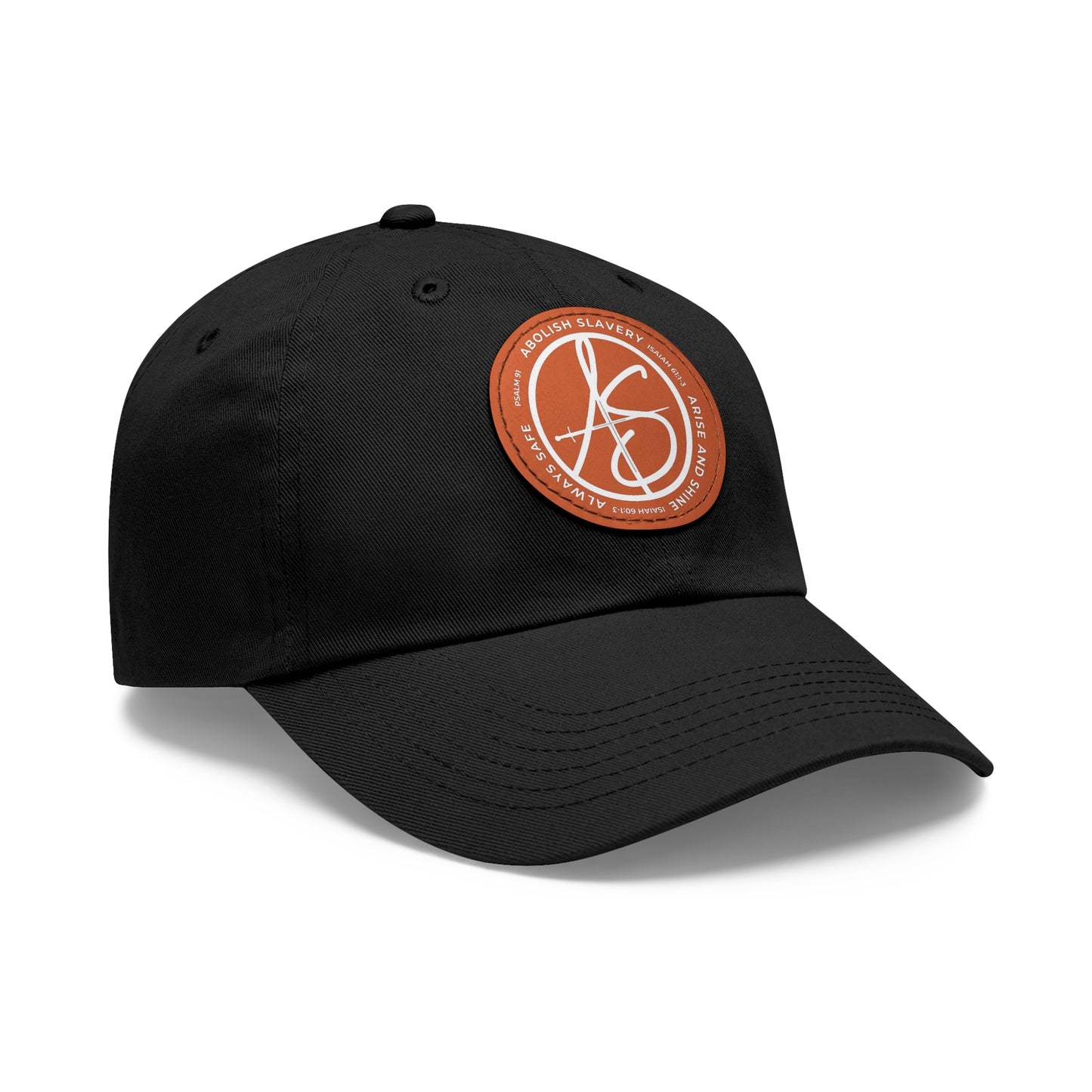 AS Logo Dad Hat with Leather Patch (Round)