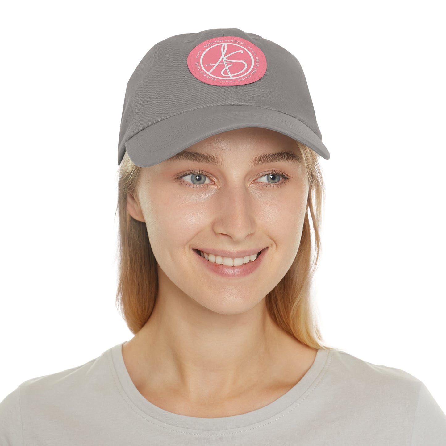 AS Logo Dad Hat with Leather Patch (Round)
