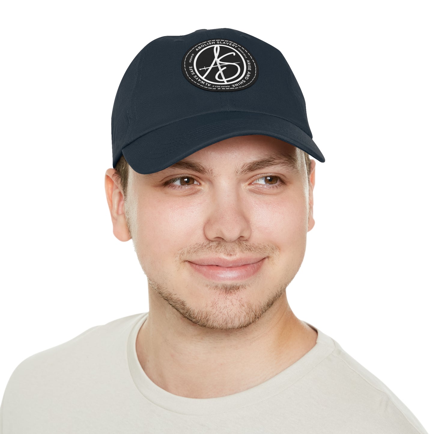 AS Logo Dad Hat with Leather Patch (Round)