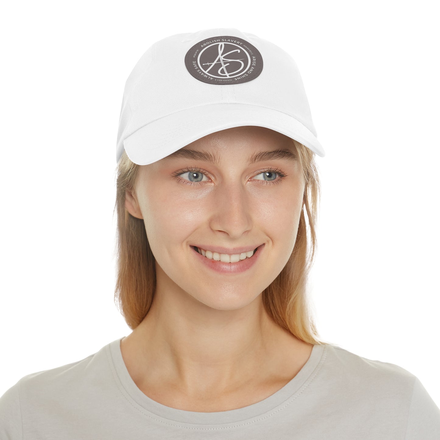 AS Logo Dad Hat with Leather Patch (Round)