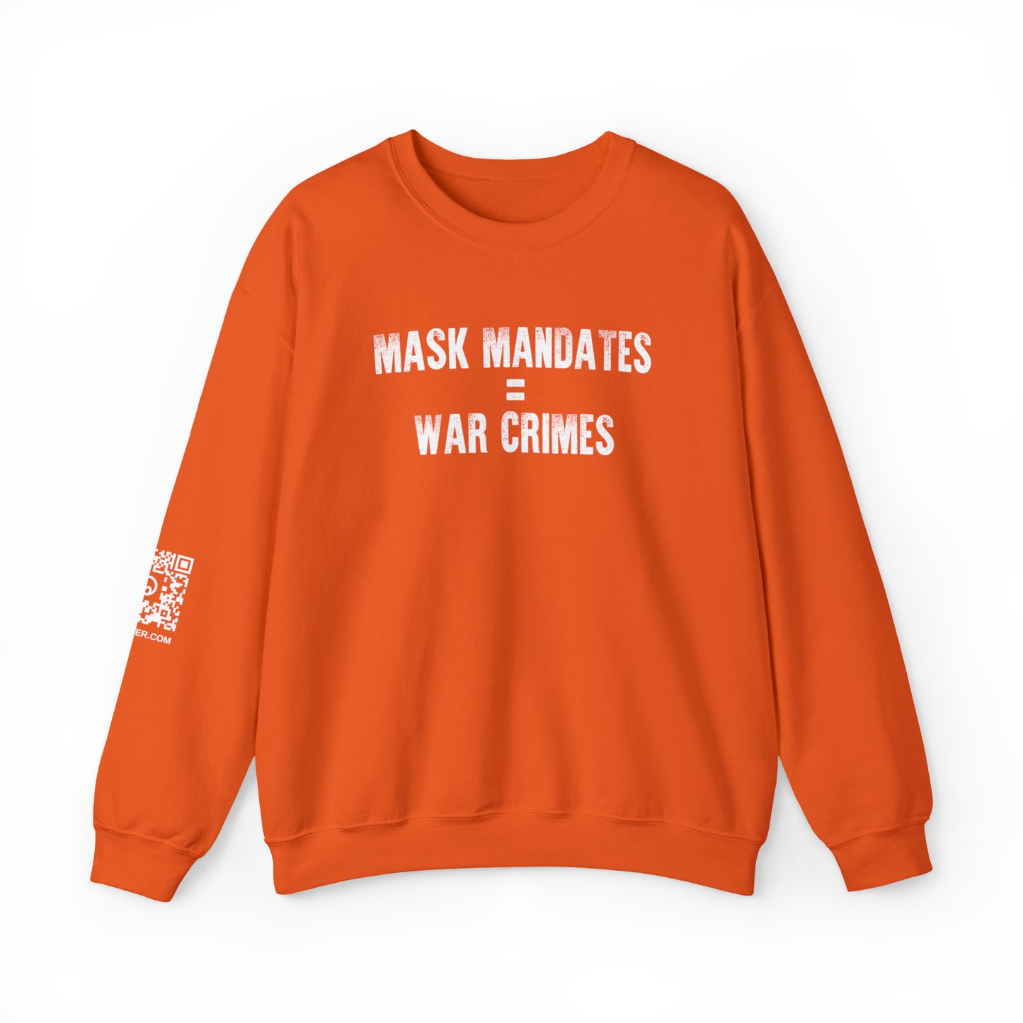 Mask Mandates = War Crimes Unisex Heavy Blend™ Crewneck Sweatshirt