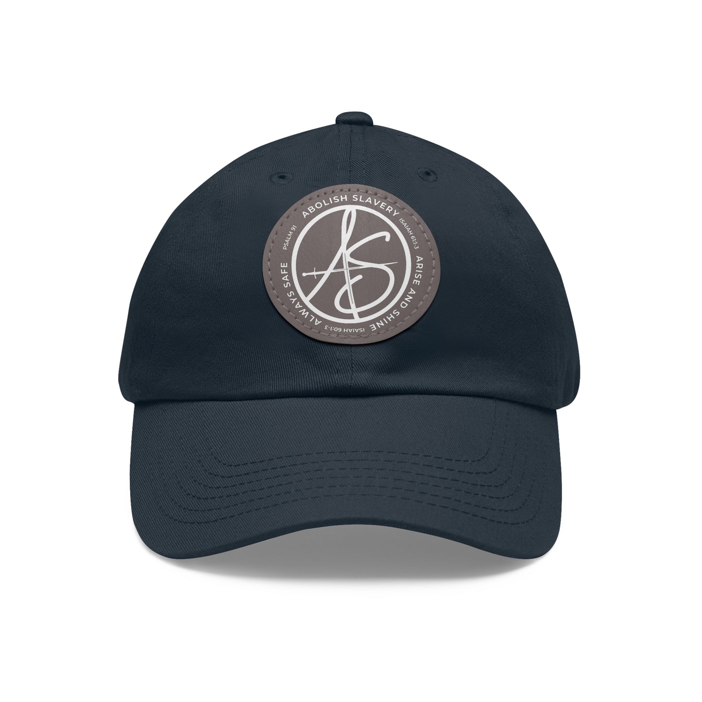 AS Logo Dad Hat with Leather Patch (Round)