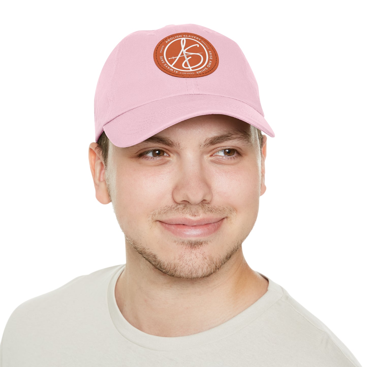 AS Logo Dad Hat with Leather Patch (Round)