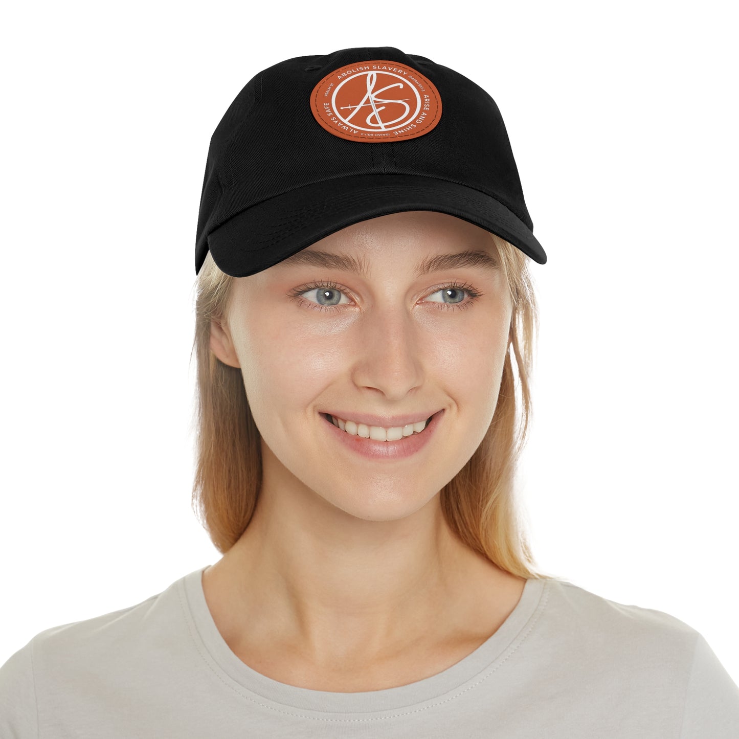 AS Logo Dad Hat with Leather Patch (Round)