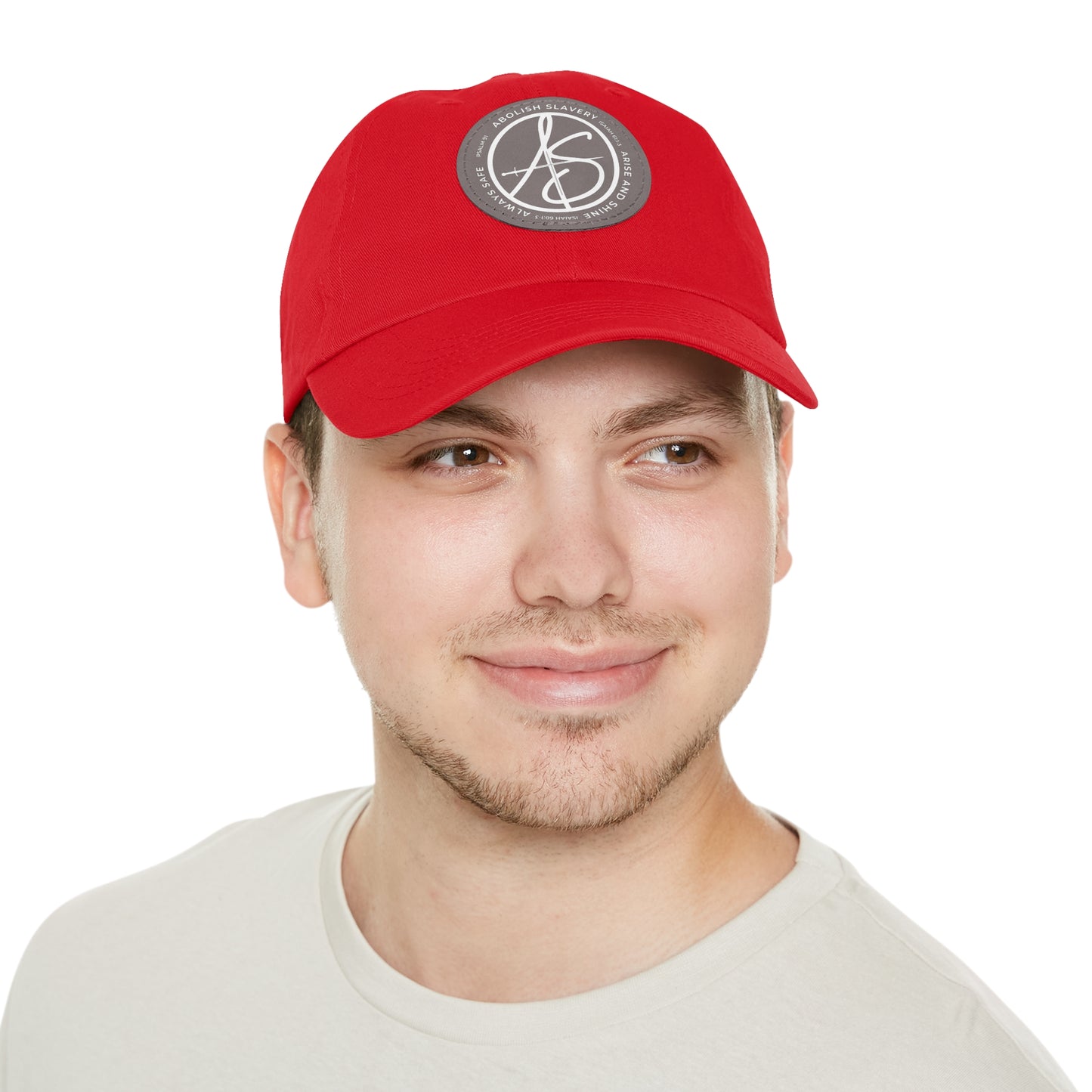 AS Logo Dad Hat with Leather Patch (Round)