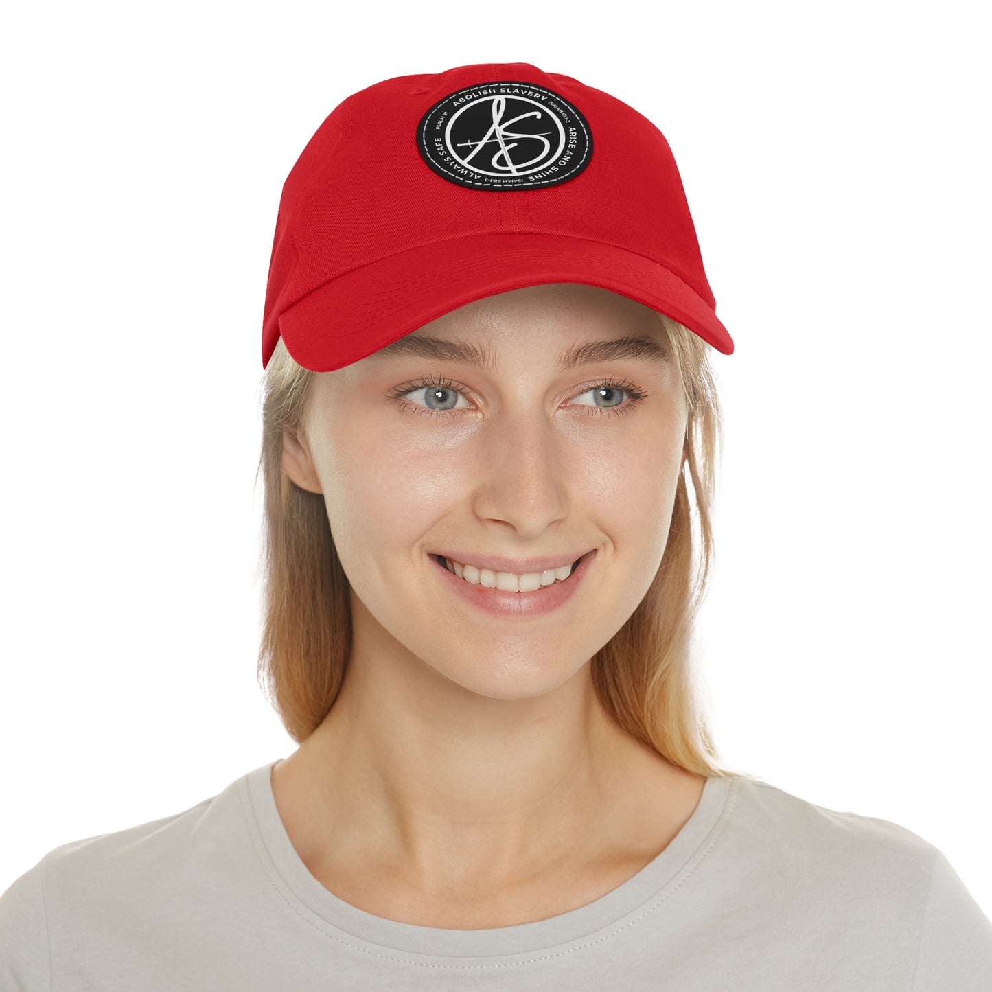 AS Logo Dad Hat with Leather Patch (Round)