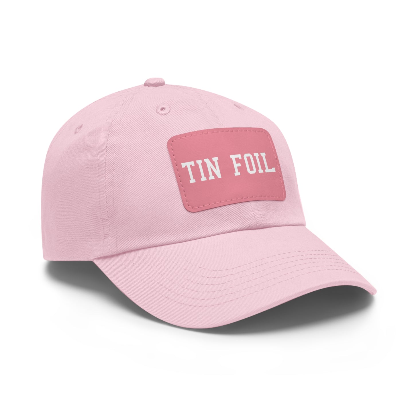 Tin Foil Dad Hat with Leather Patch (Rectangle)