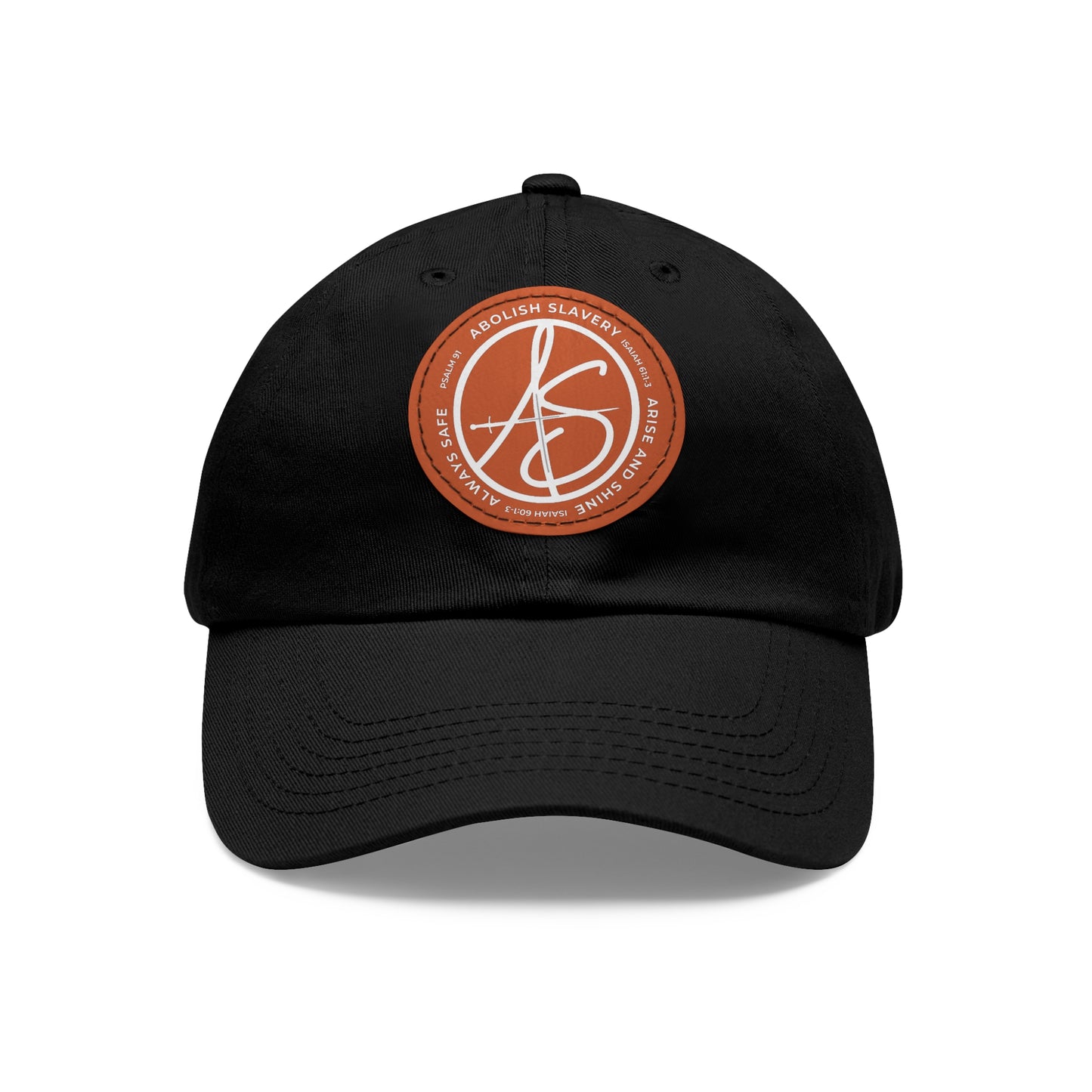 AS Logo Dad Hat with Leather Patch (Round)