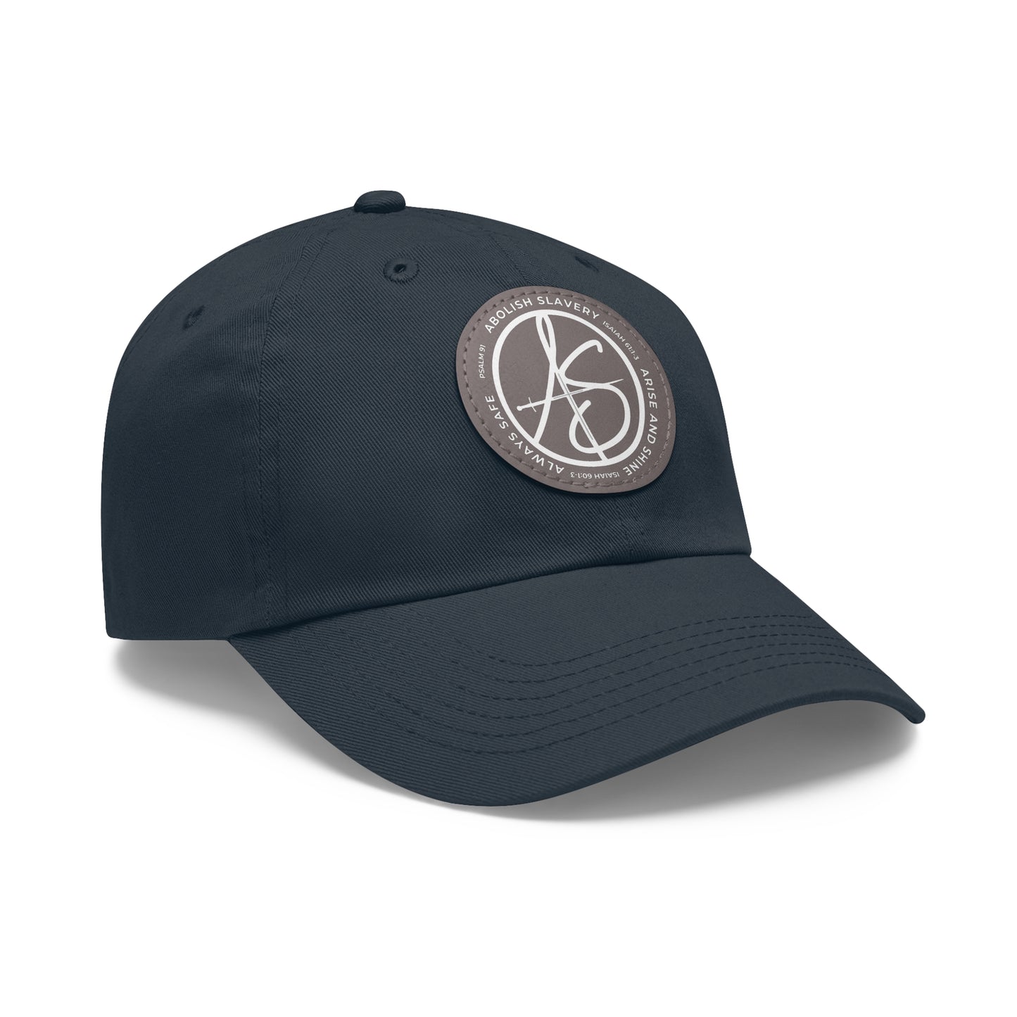 AS Logo Dad Hat with Leather Patch (Round)