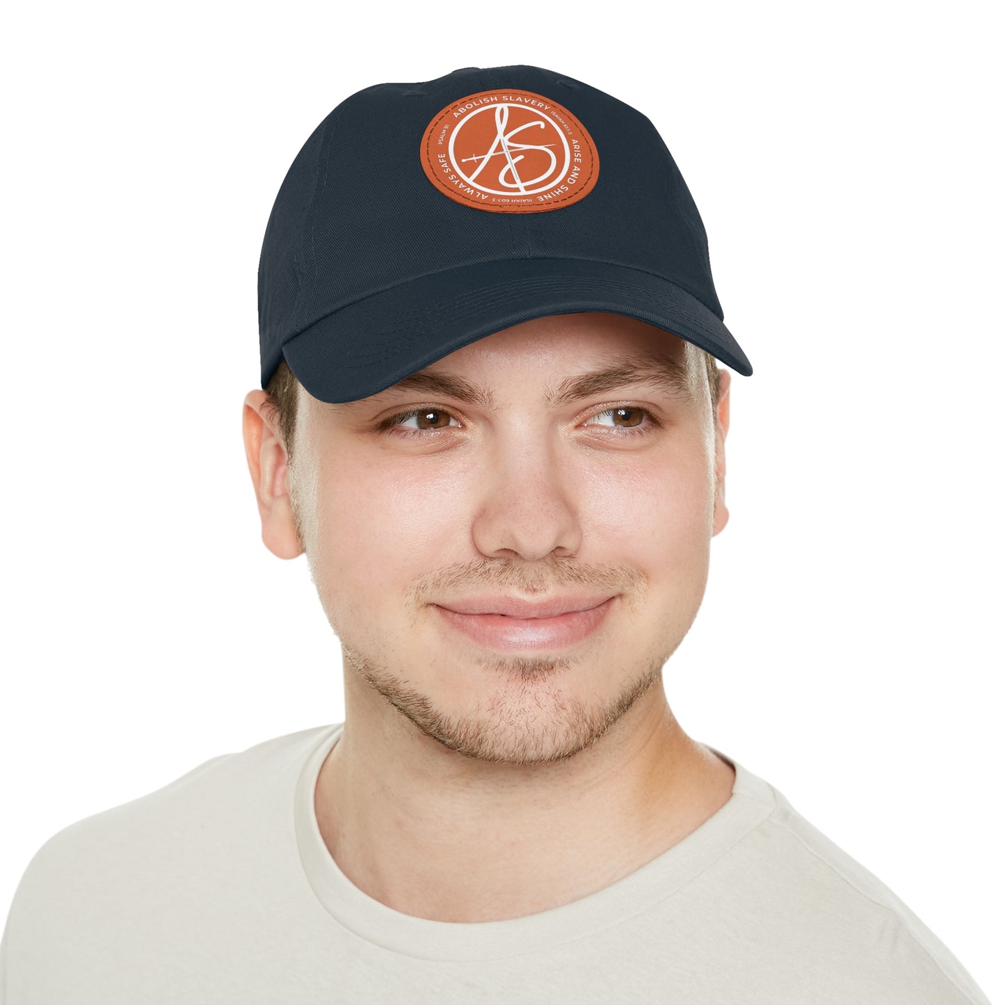 AS Logo Dad Hat with Leather Patch (Round)