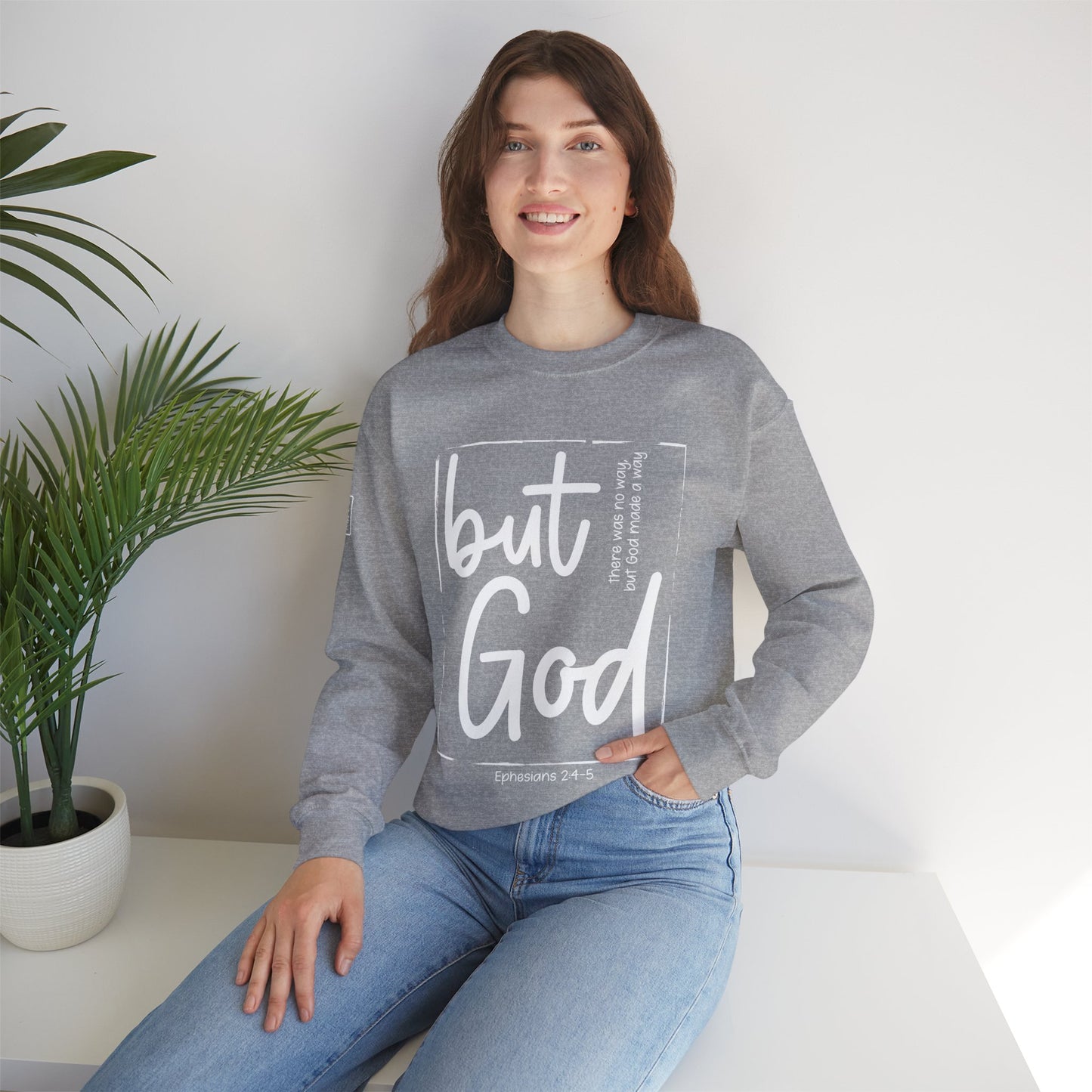 But God Unisex Heavy Blend™ Crewneck Sweatshirt