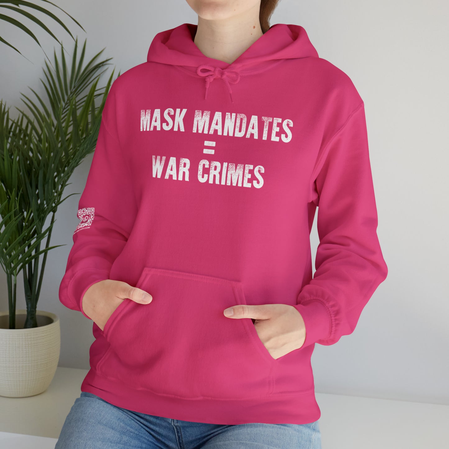 Mask Mandates = War Crimes Unisex Heavy Blend™ Hooded Sweatshirt