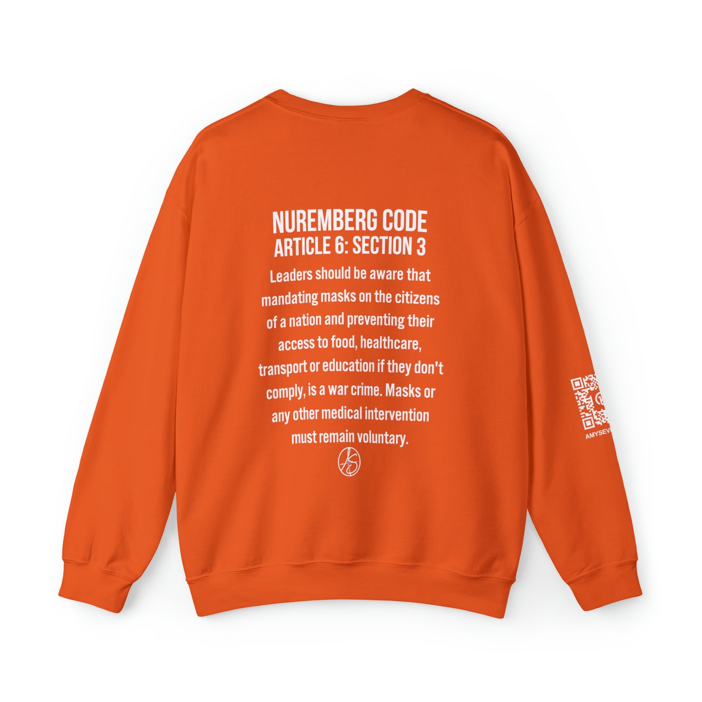Mask Mandates = War Crimes Unisex Heavy Blend™ Crewneck Sweatshirt