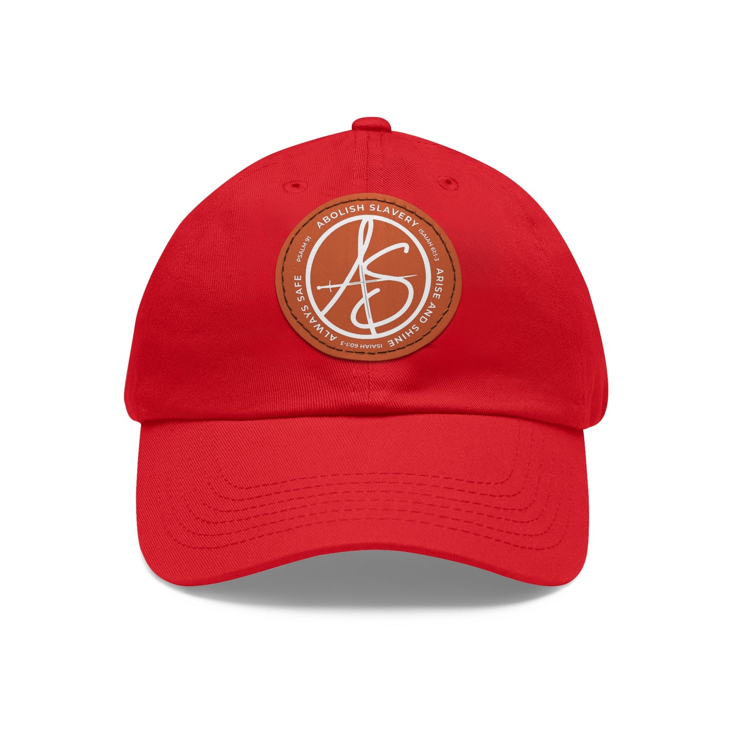 AS Logo Dad Hat with Leather Patch (Round)