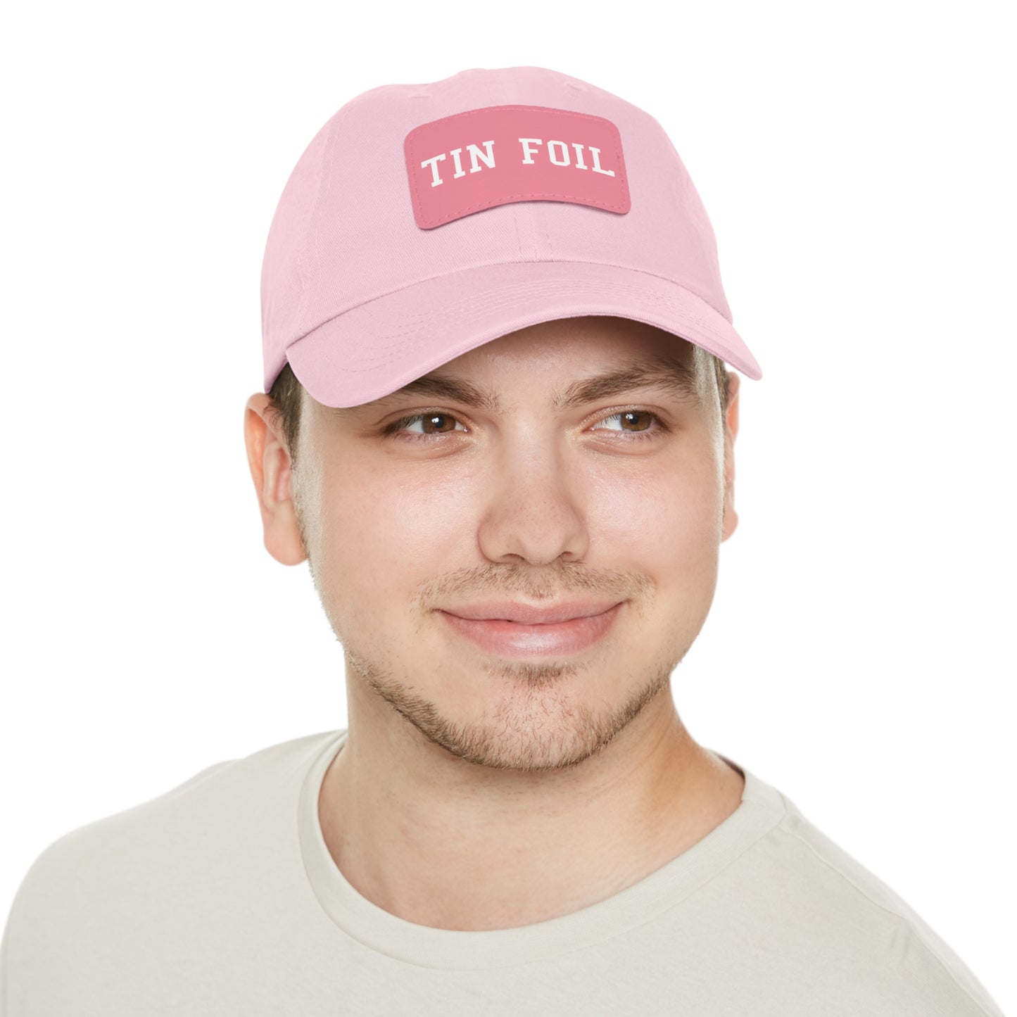 Tin Foil Dad Hat with Leather Patch (Rectangle)