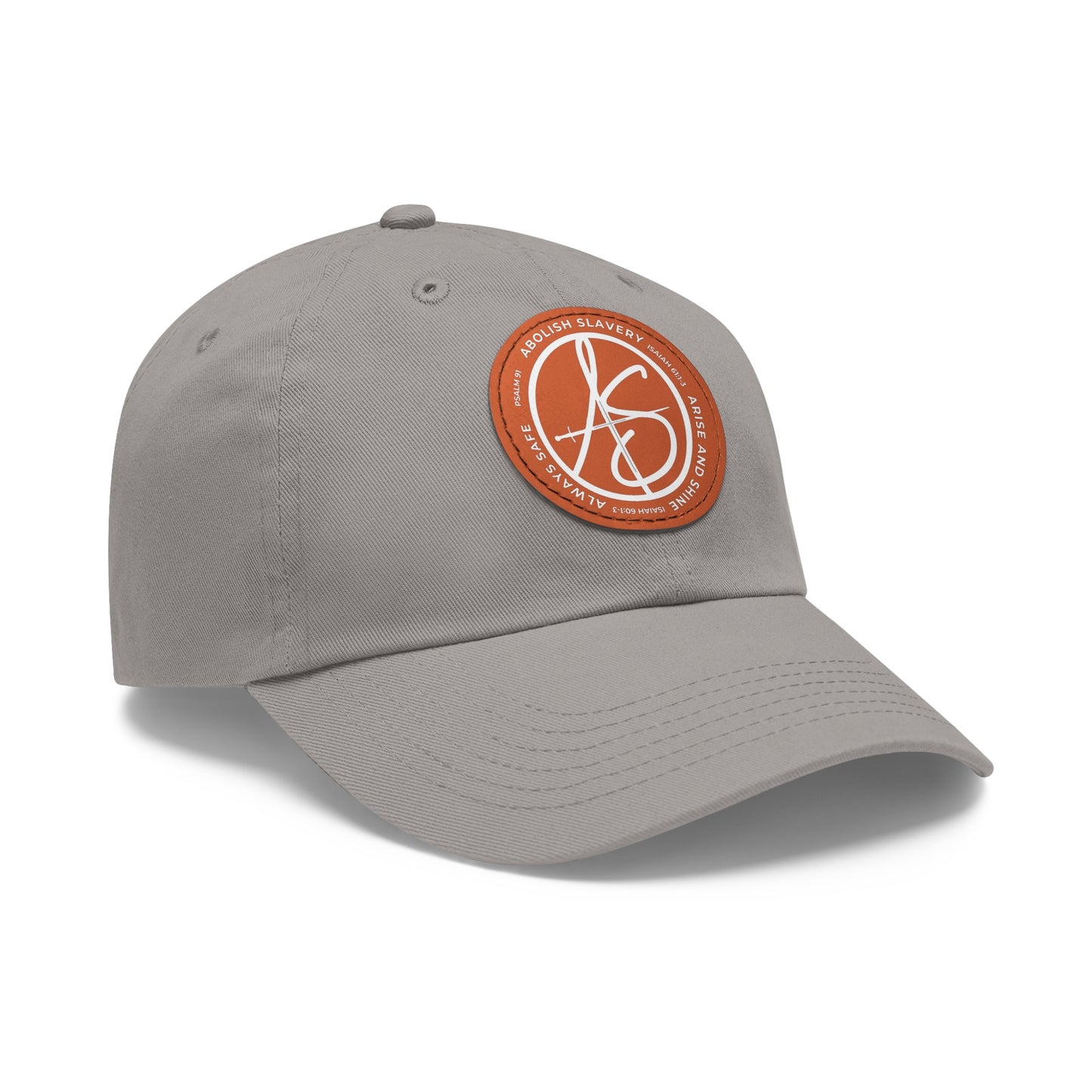 AS Logo Dad Hat with Leather Patch (Round)
