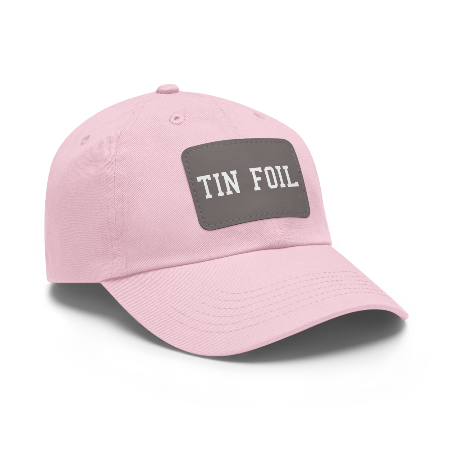 Tin Foil Dad Hat with Leather Patch (Rectangle)