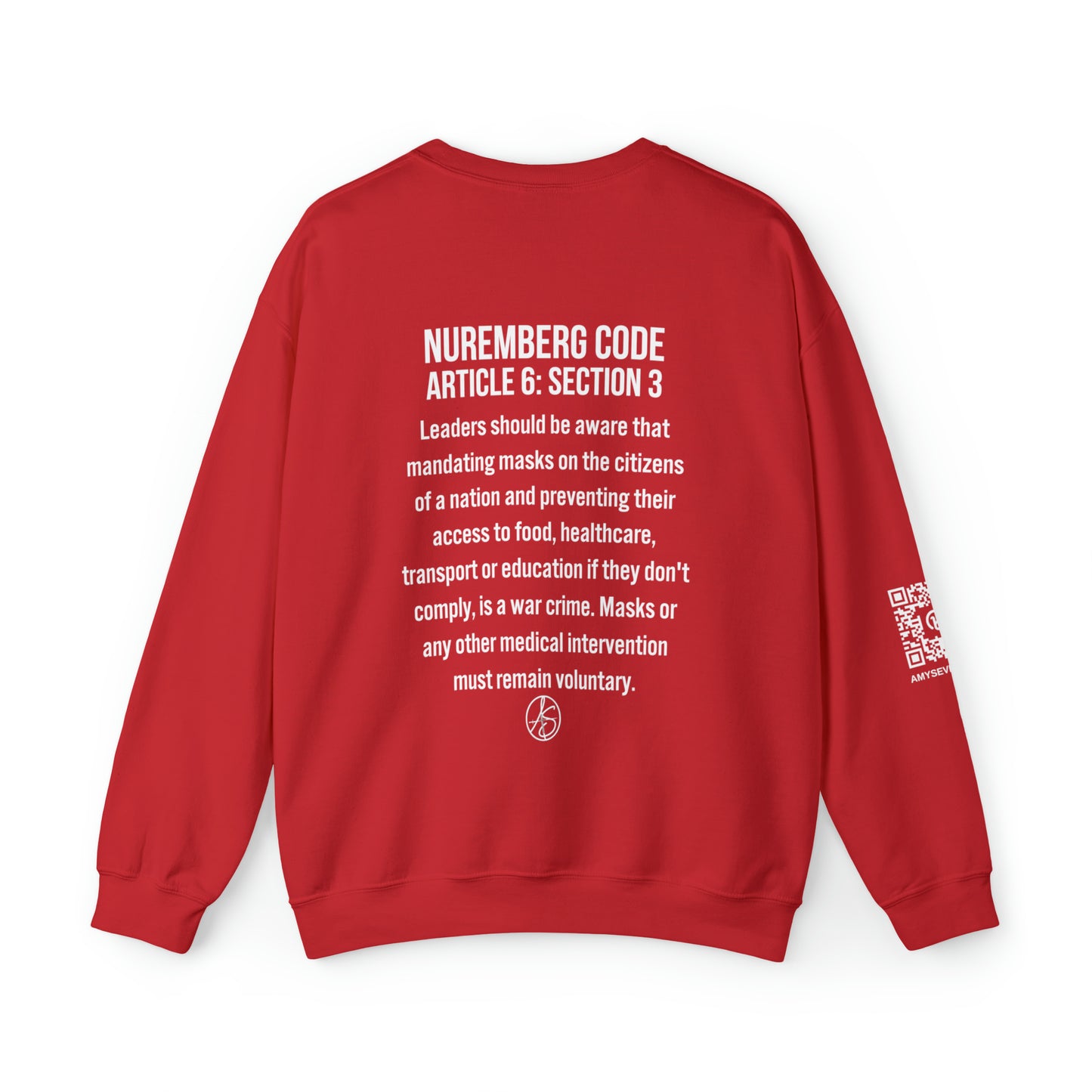 Mask Mandates = War Crimes Unisex Heavy Blend™ Crewneck Sweatshirt